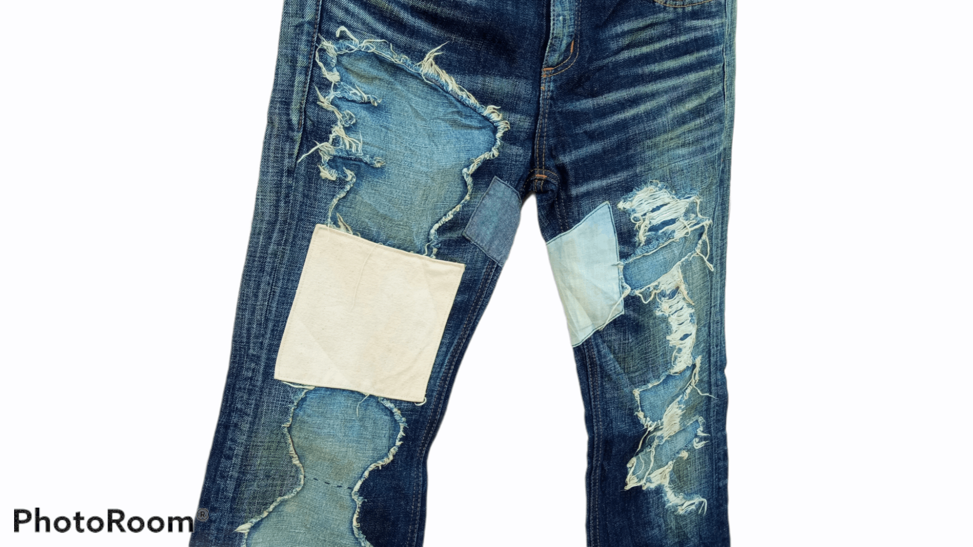 Japanese Brand × Vintage 🔥🔥Bonds & Peace Patchwork Distressed Jeans Denim Size US 31 - 14 Thumbnail