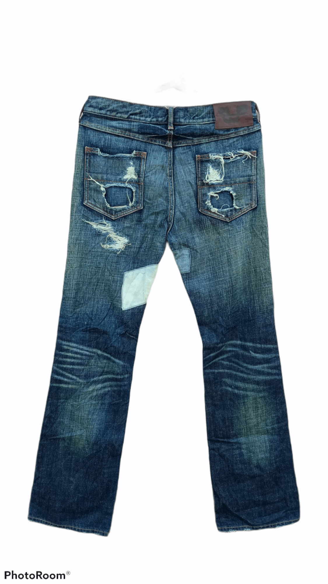Japanese Brand × Vintage 🔥🔥Bonds & Peace Patchwork Distressed Jeans Denim Size US 31 - 15 Thumbnail