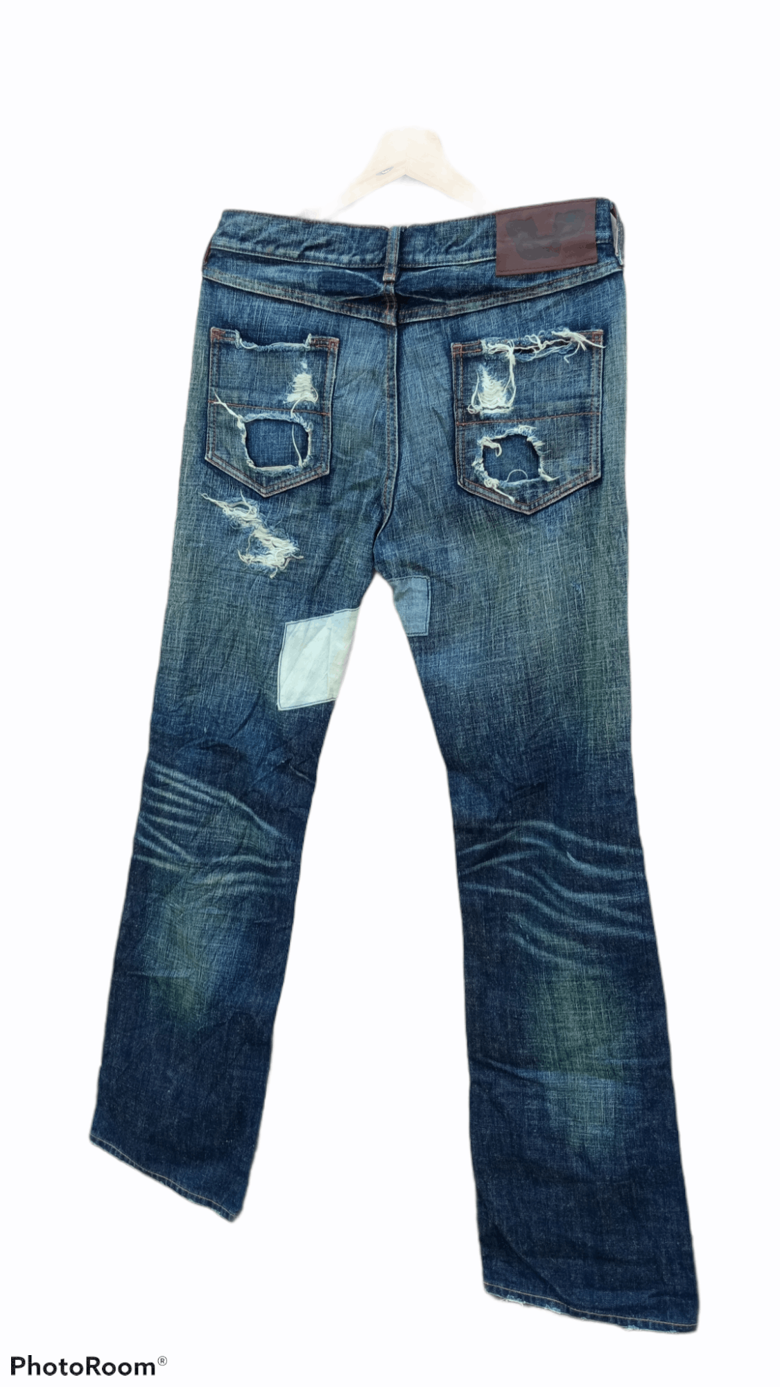 Japanese Brand × Vintage 🔥🔥Bonds & Peace Patchwork Distressed Jeans Denim Size US 31 - 17 Thumbnail