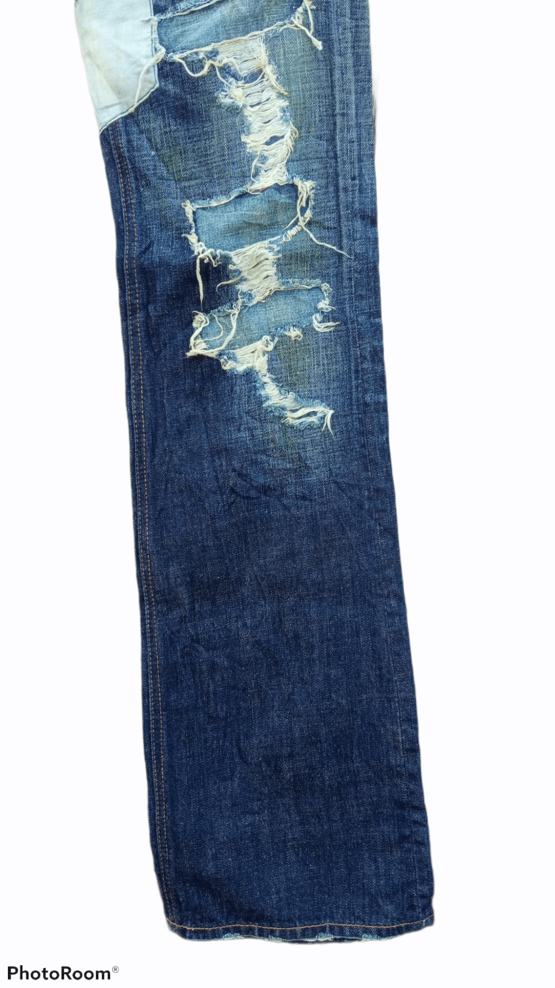 Japanese Brand × Vintage 🔥🔥Bonds & Peace Patchwork Distressed Jeans Denim Size US 31 - 5 Thumbnail