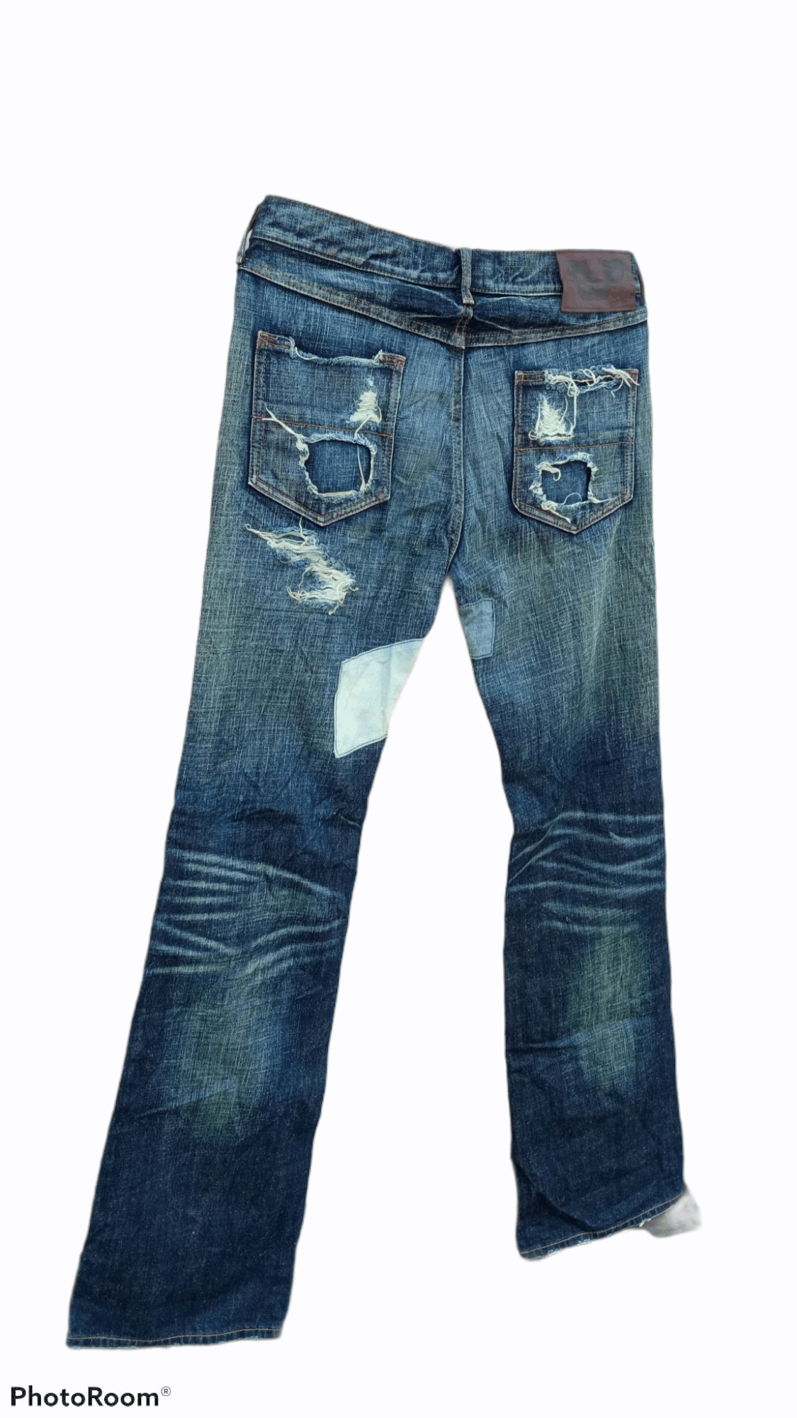 Japanese Brand × Vintage 🔥🔥Bonds & Peace Patchwork Distressed Jeans Denim Size US 31 - 16 Thumbnail