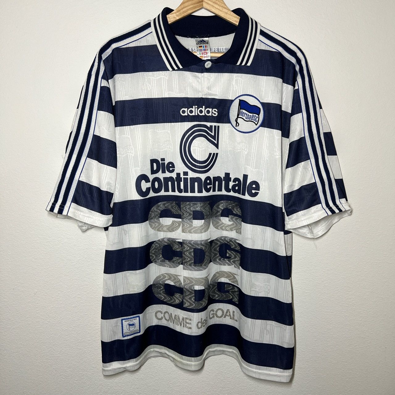 Adidas CDG Comme de Goal x Hertha Berlin 1997-1999 Home Jersey Size US XL / EU 56 / 4 - 1 Thumbnail
