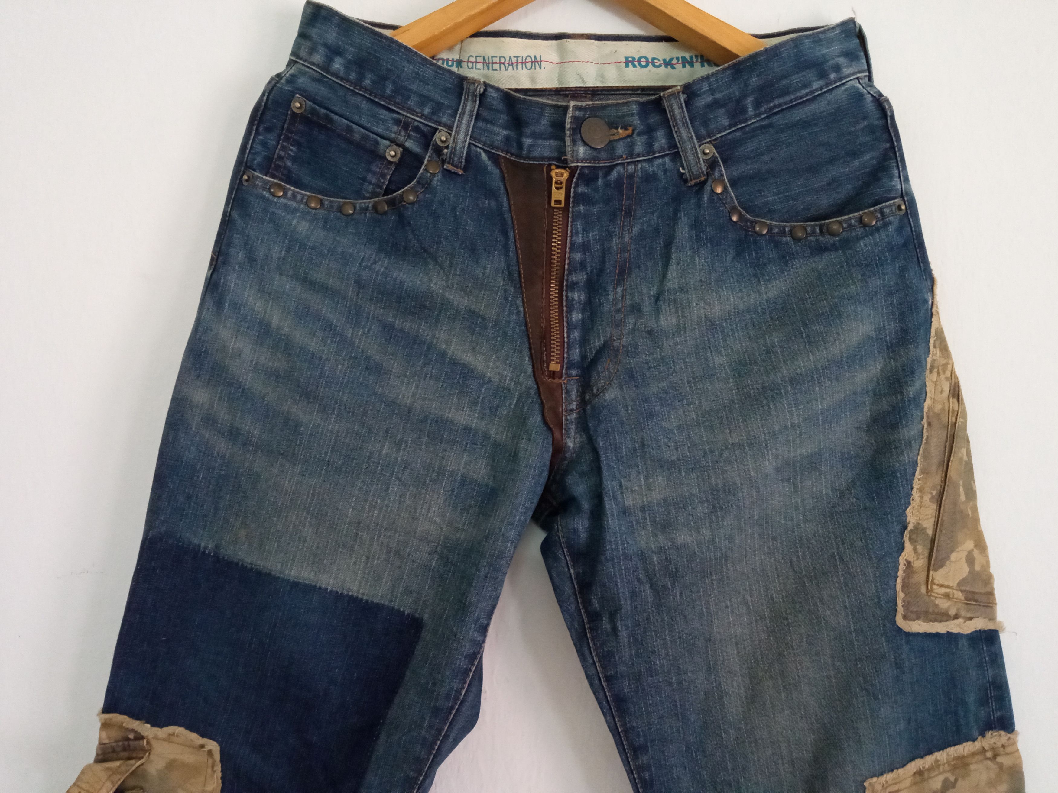 Japanese Brand × PPFM 🔥🔥PPFM Patchwork Distressed Jeans Denim Size US 31 - 5 Thumbnail