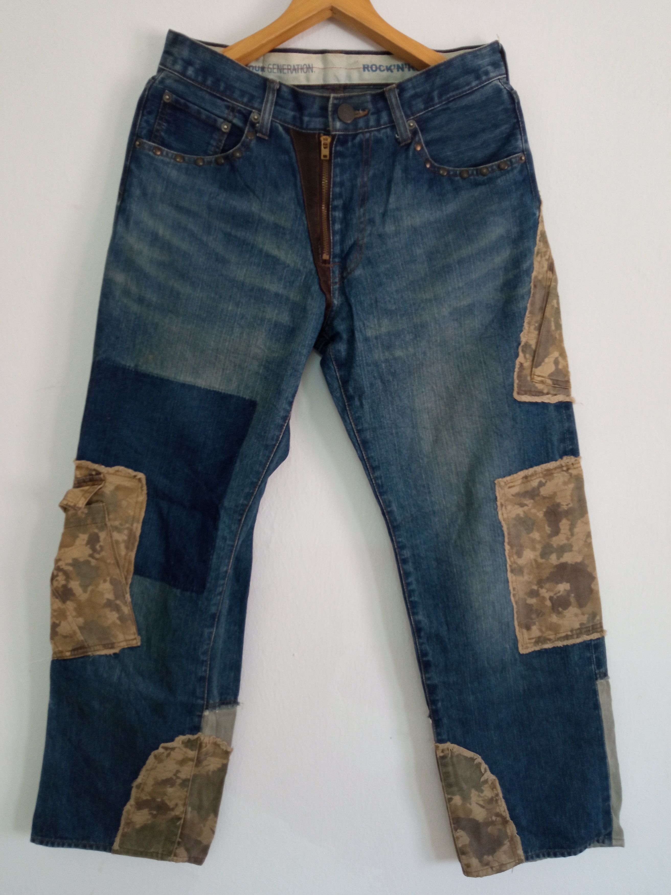 Japanese Brand × PPFM 🔥🔥PPFM Patchwork Distressed Jeans Denim Size US 31 - 4 Thumbnail
