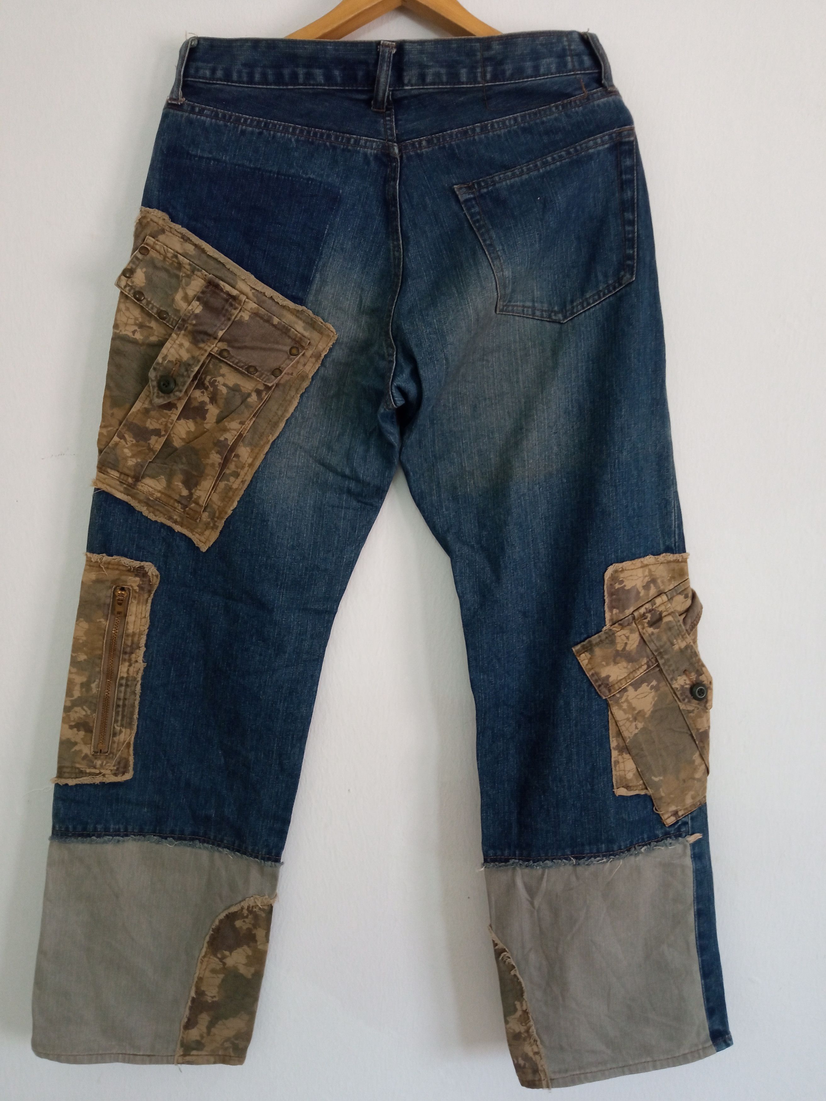 Japanese Brand × PPFM 🔥🔥PPFM Patchwork Distressed Jeans Denim Size US 31 - 13 Thumbnail