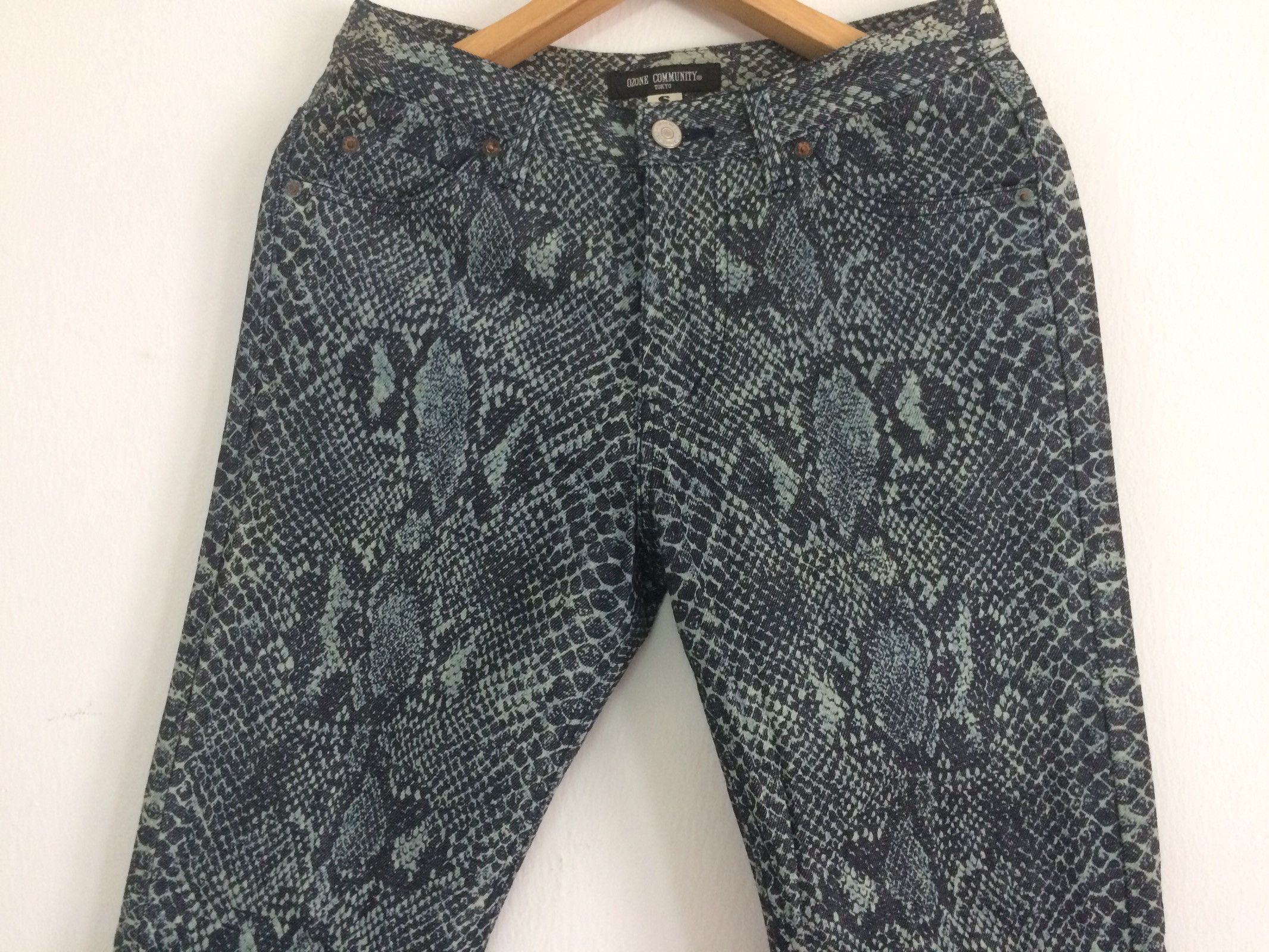 Japanese Brand × Vintage 🔥🔥Ozone Community All Over Full Print Snake Skin Jeans Size US 27 - 3 Thumbnail