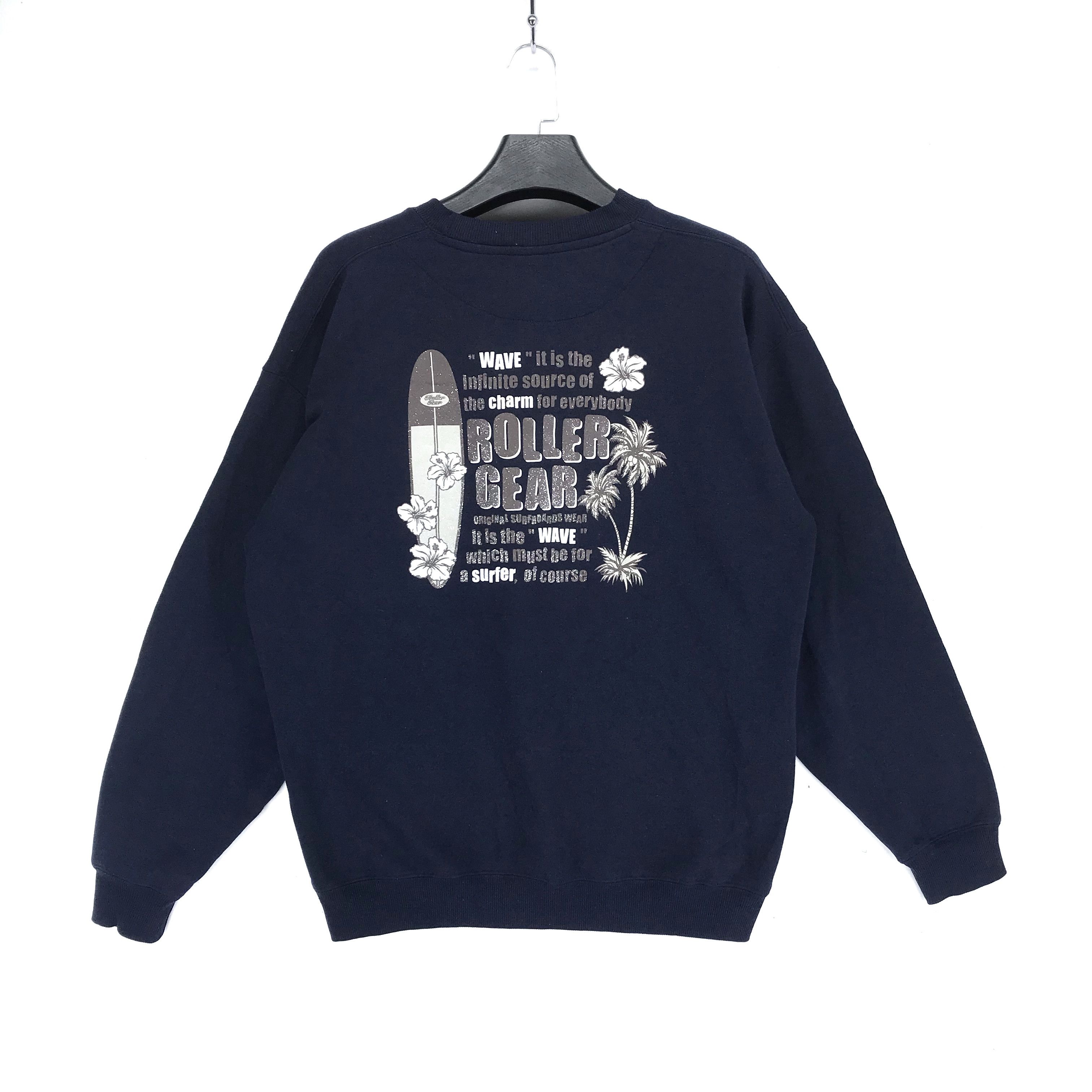 Japanese Brand Vintage Roller Gear Surfboard Big Logo Sweatshirt #2353-92 Size US L / EU 52-54 / 3 - 1 Thumbnail
