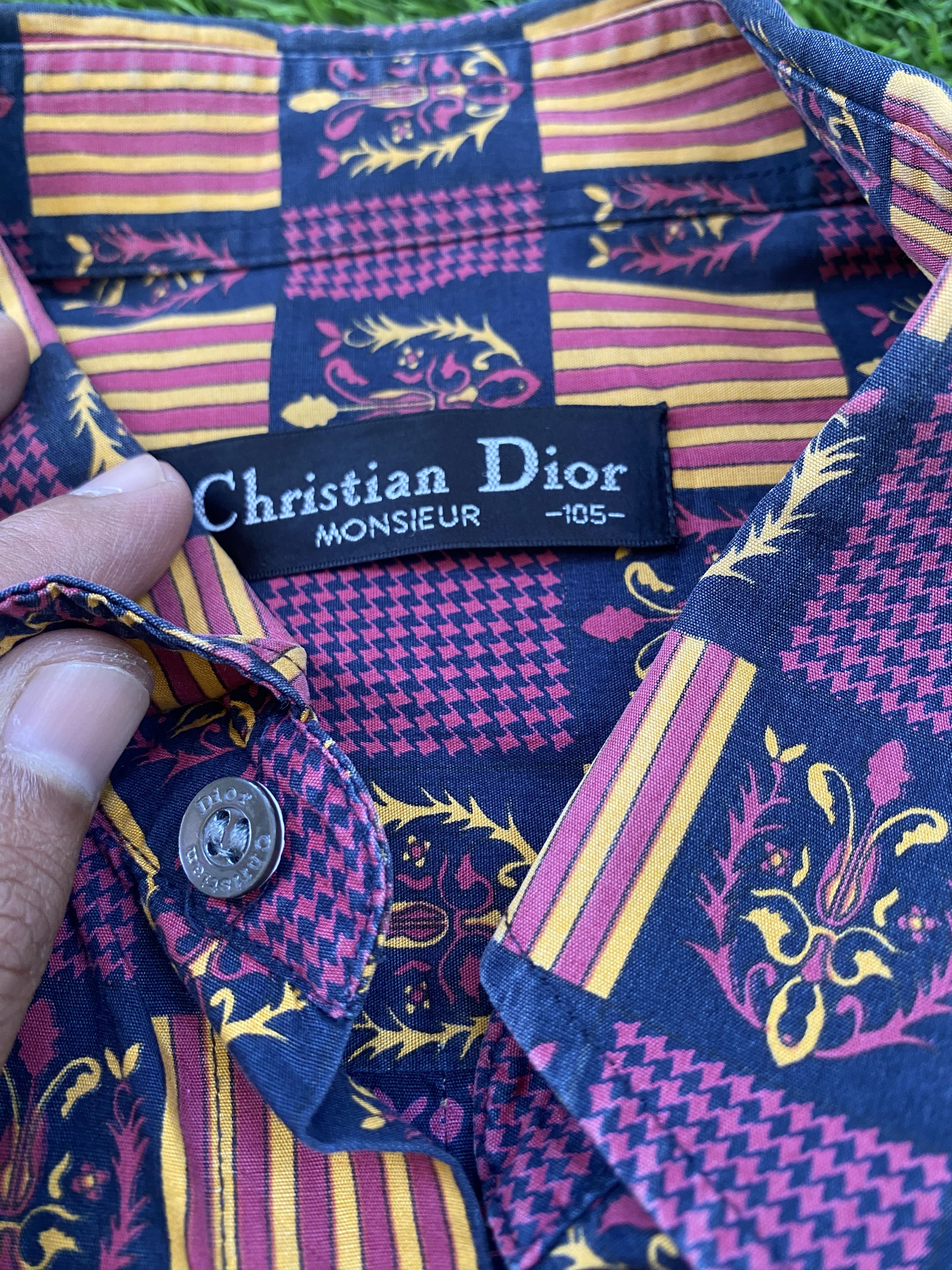 Christian Dior Monsieur Vintage 90s Christian Dior Full Print Longsleeve Shirts Size US L / EU 52-54 / 3 - 4 Thumbnail
