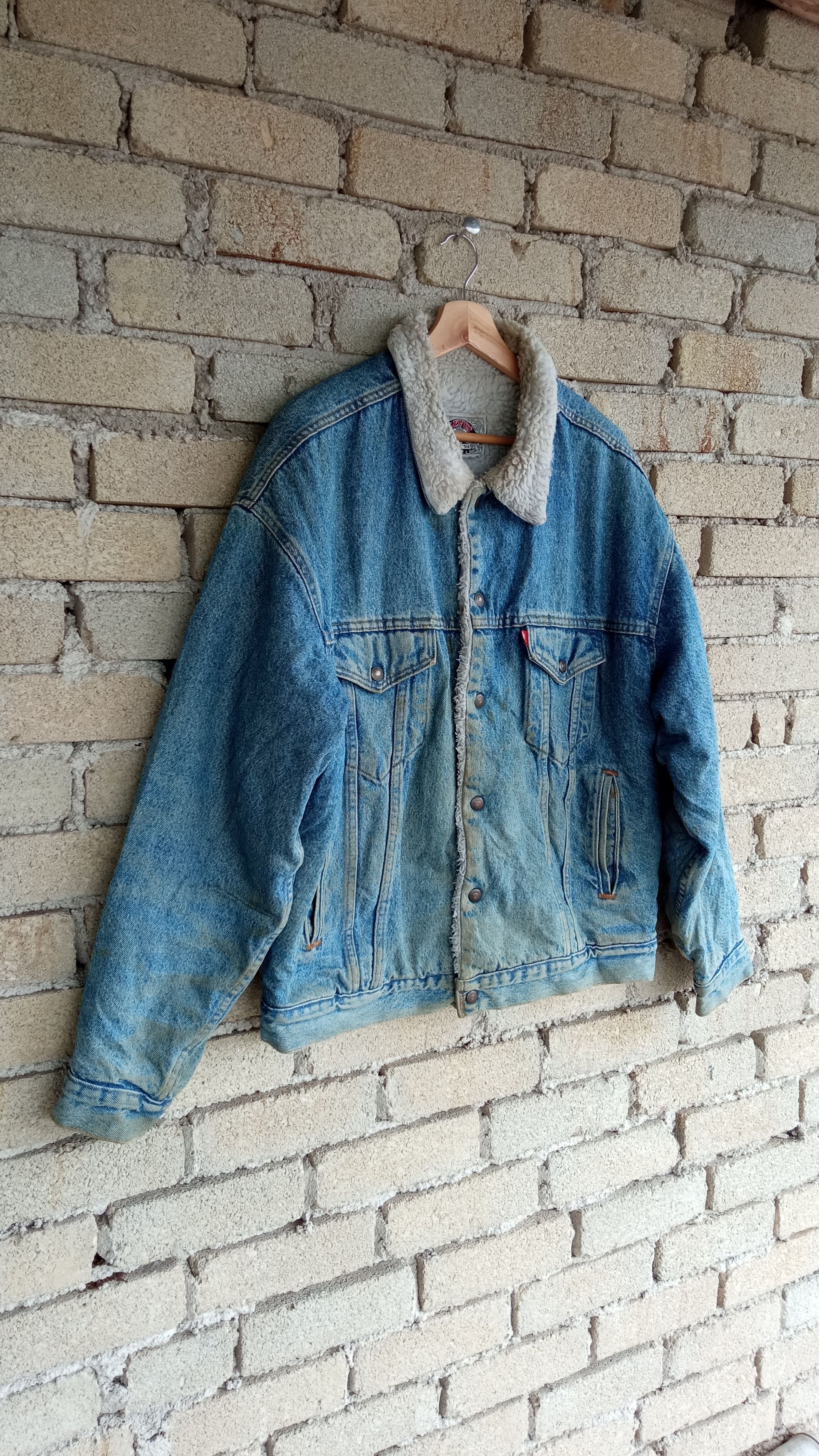 Levi's Vintage Clothing × Vintage 🔥🔥Vintage 90s Levi's Sherpa Trucker Denim Jacket Size US L / EU 52-54 / 3 - 2 Thumbnail