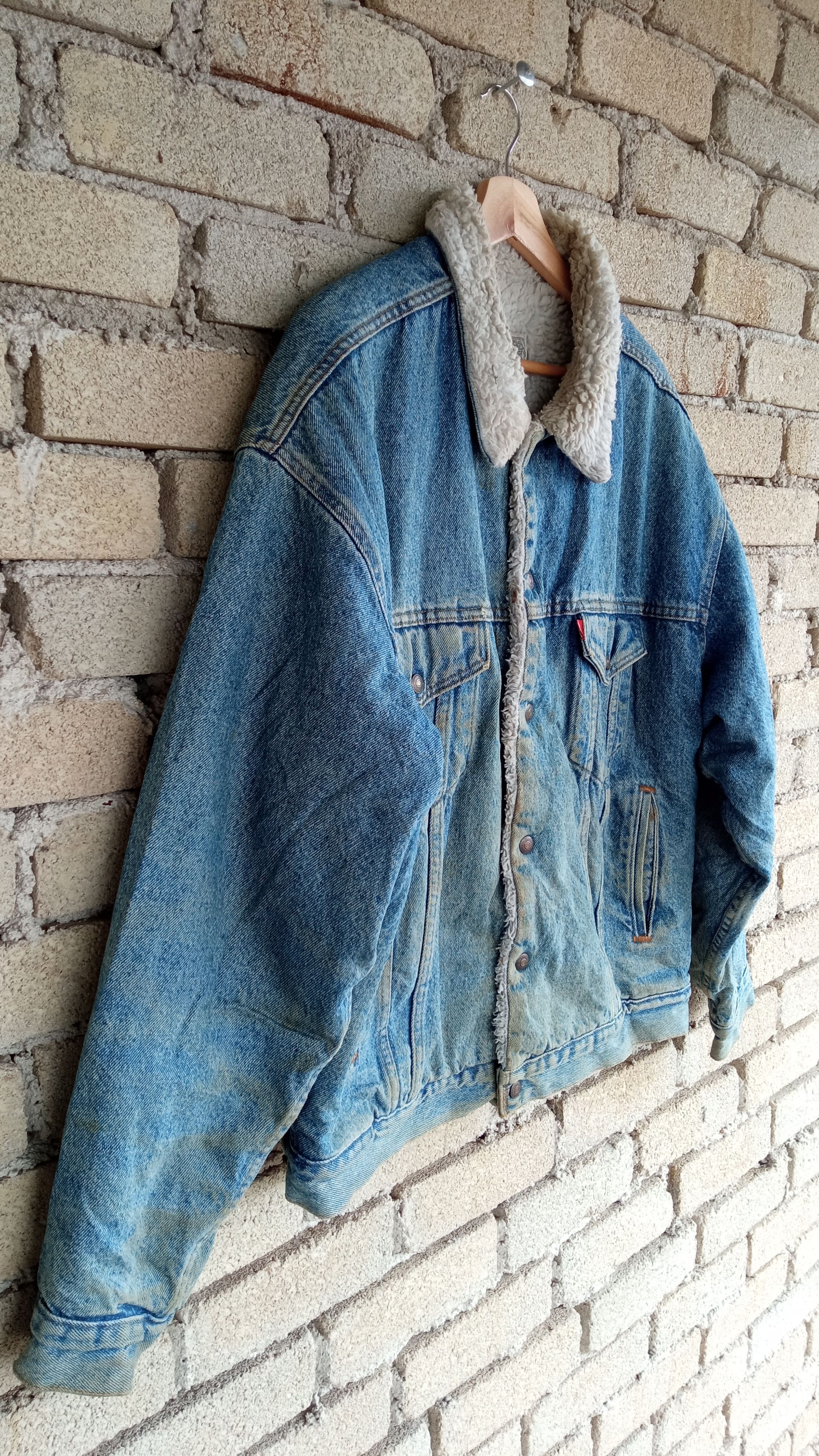 Levi's Vintage Clothing × Vintage 🔥🔥Vintage 90s Levi's Sherpa Trucker Denim Jacket Size US L / EU 52-54 / 3 - 5 Thumbnail