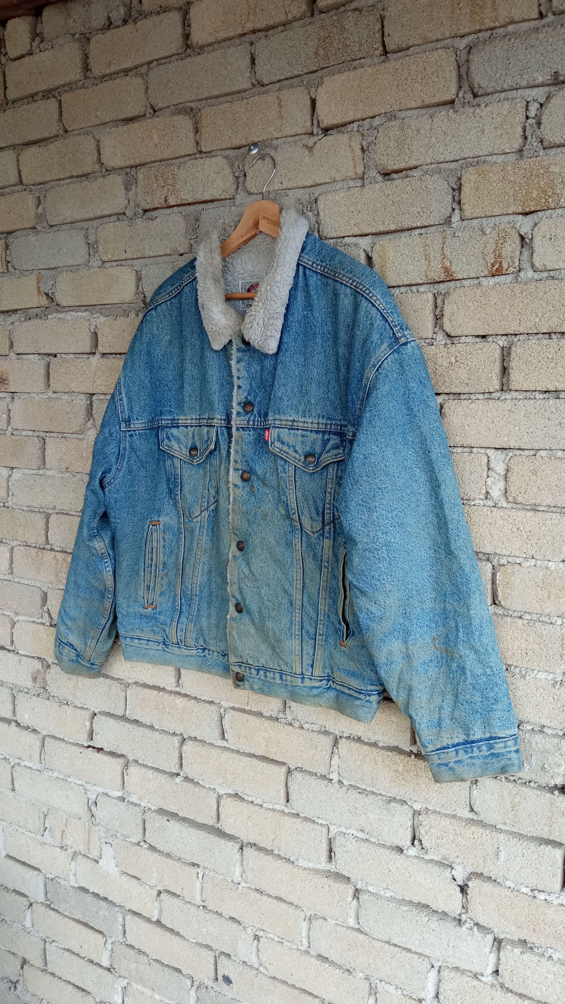 Levi's Vintage Clothing × Vintage 🔥🔥Vintage 90s Levi's Sherpa Trucker Denim Jacket Size US L / EU 52-54 / 3 - 3 Thumbnail
