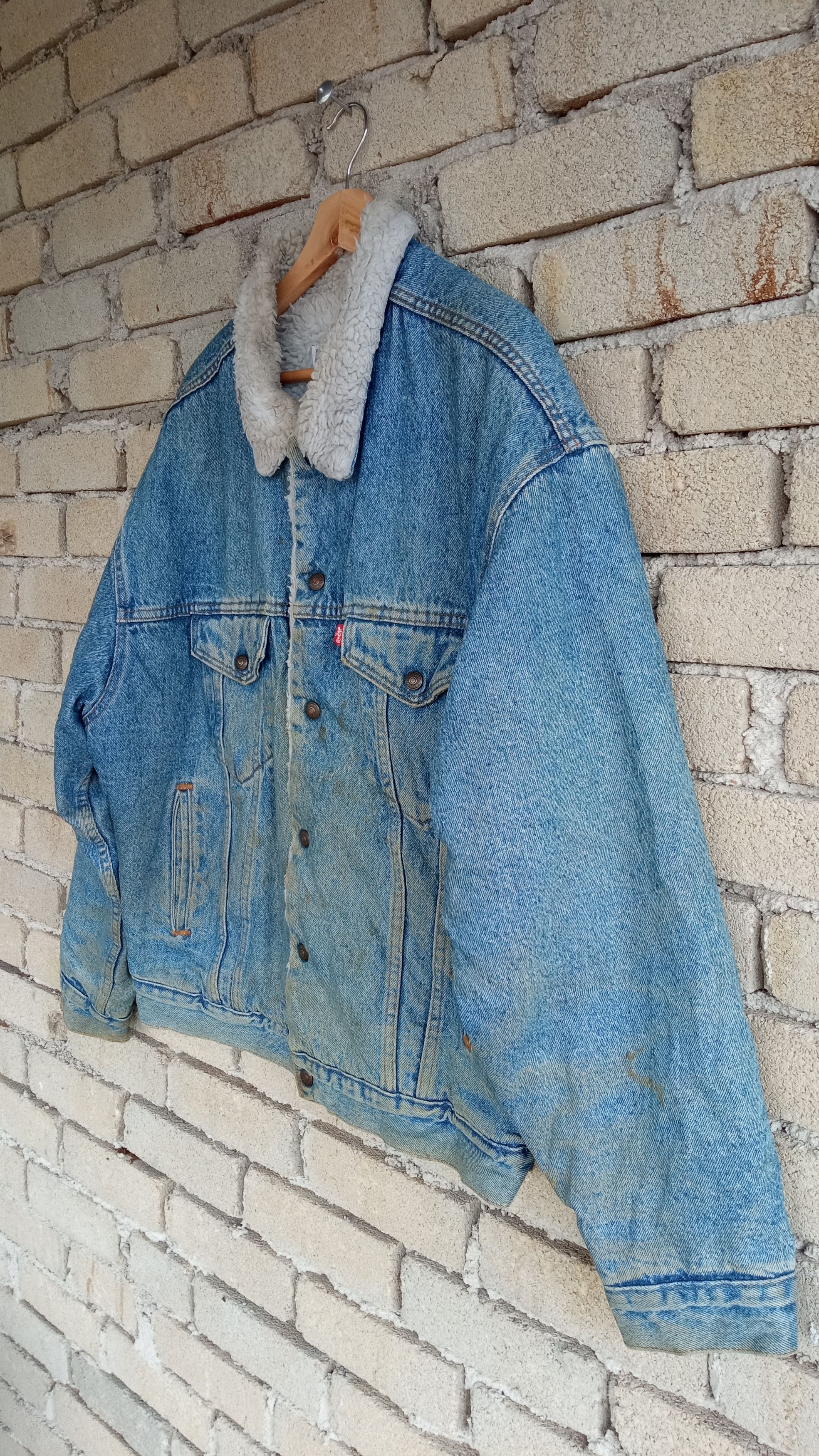 Levi's Vintage Clothing × Vintage 🔥🔥Vintage 90s Levi's Sherpa Trucker Denim Jacket Size US L / EU 52-54 / 3 - 6 Thumbnail