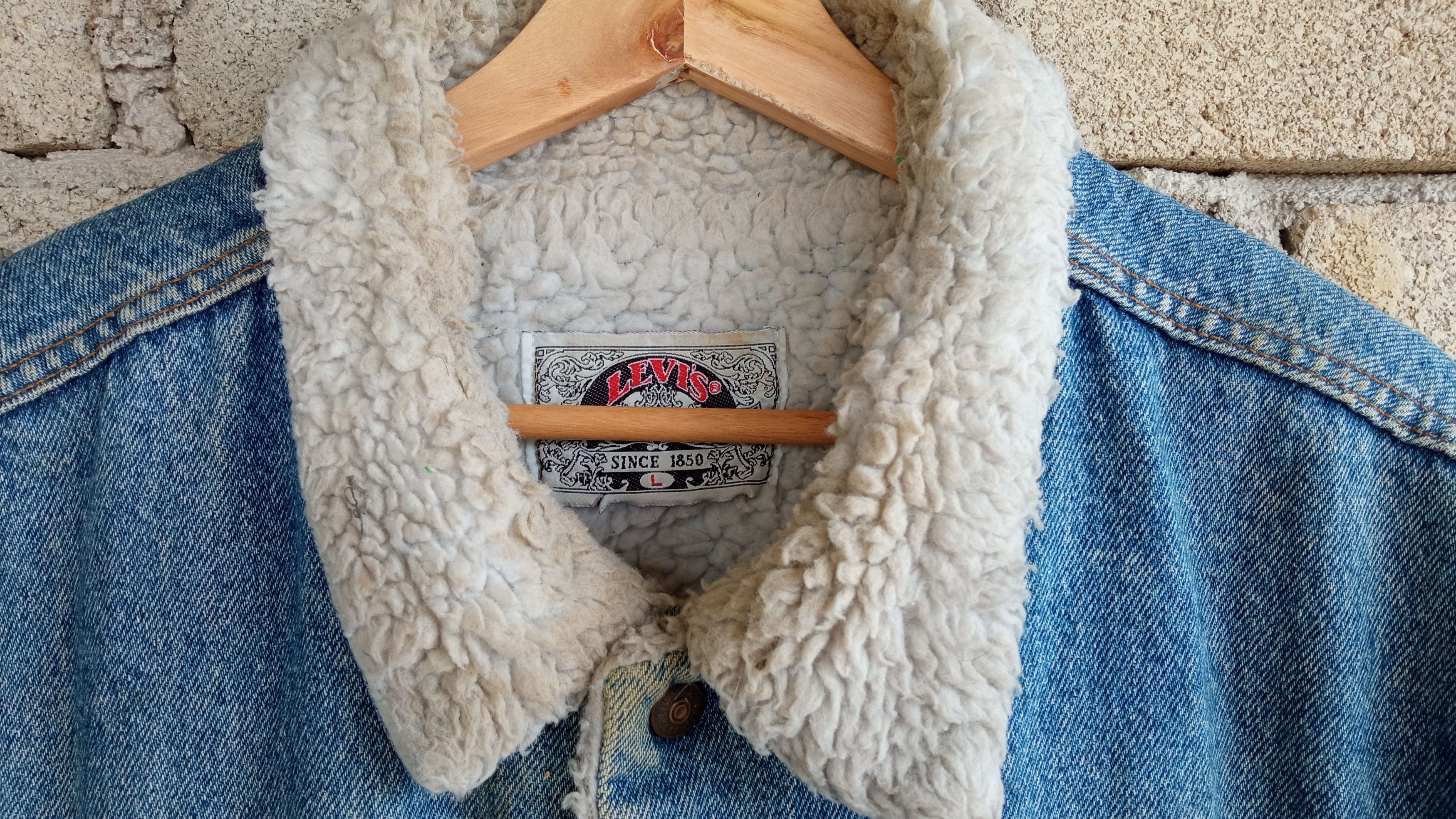 Levi's Vintage Clothing × Vintage 🔥🔥Vintage 90s Levi's Sherpa Trucker Denim Jacket Size US L / EU 52-54 / 3 - 10 Thumbnail