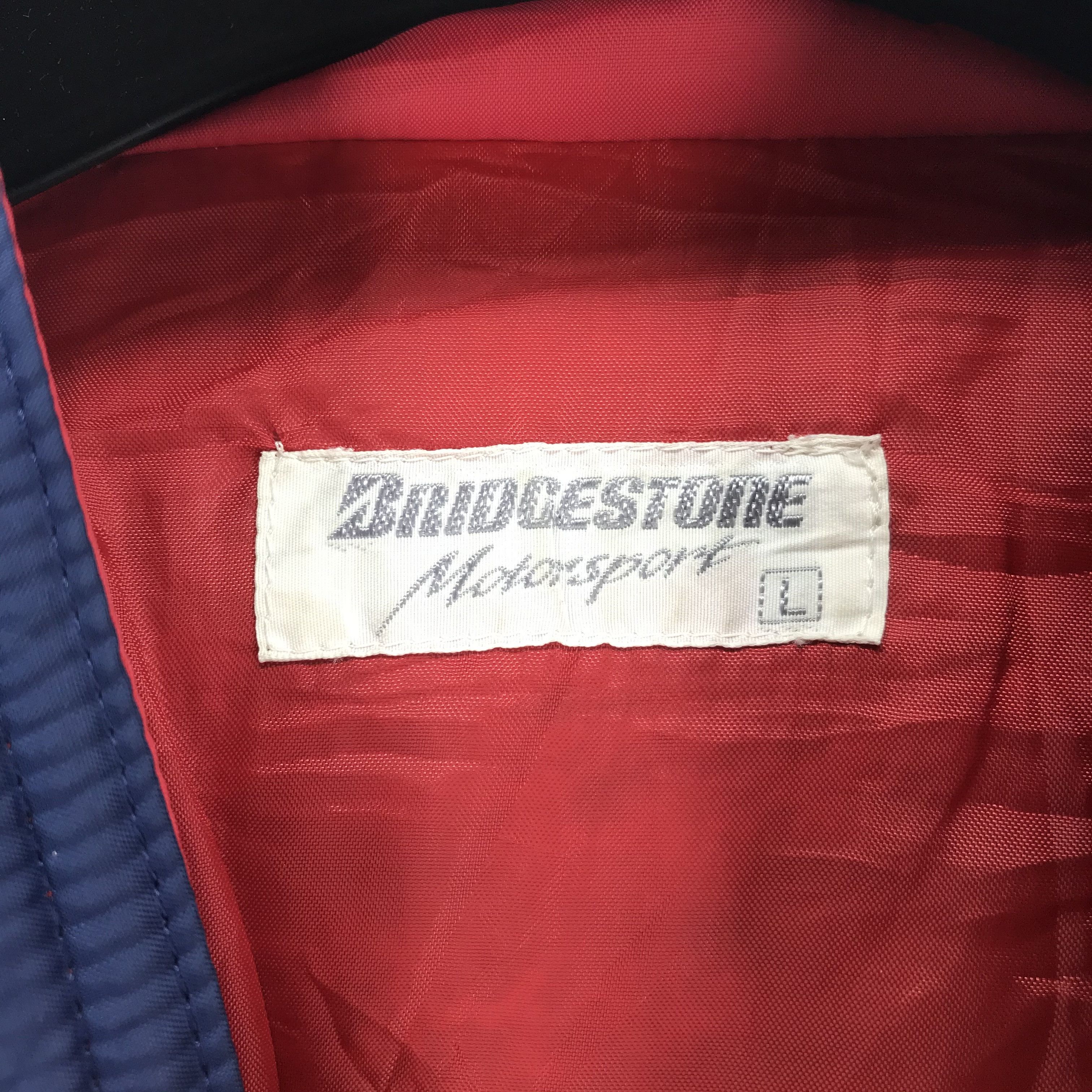 Sports Specialties BRIDGESTONE Motorsport Big Logo Button Zip Jacket #2340-92 Size US L / EU 52-54 / 3 - 8 Thumbnail