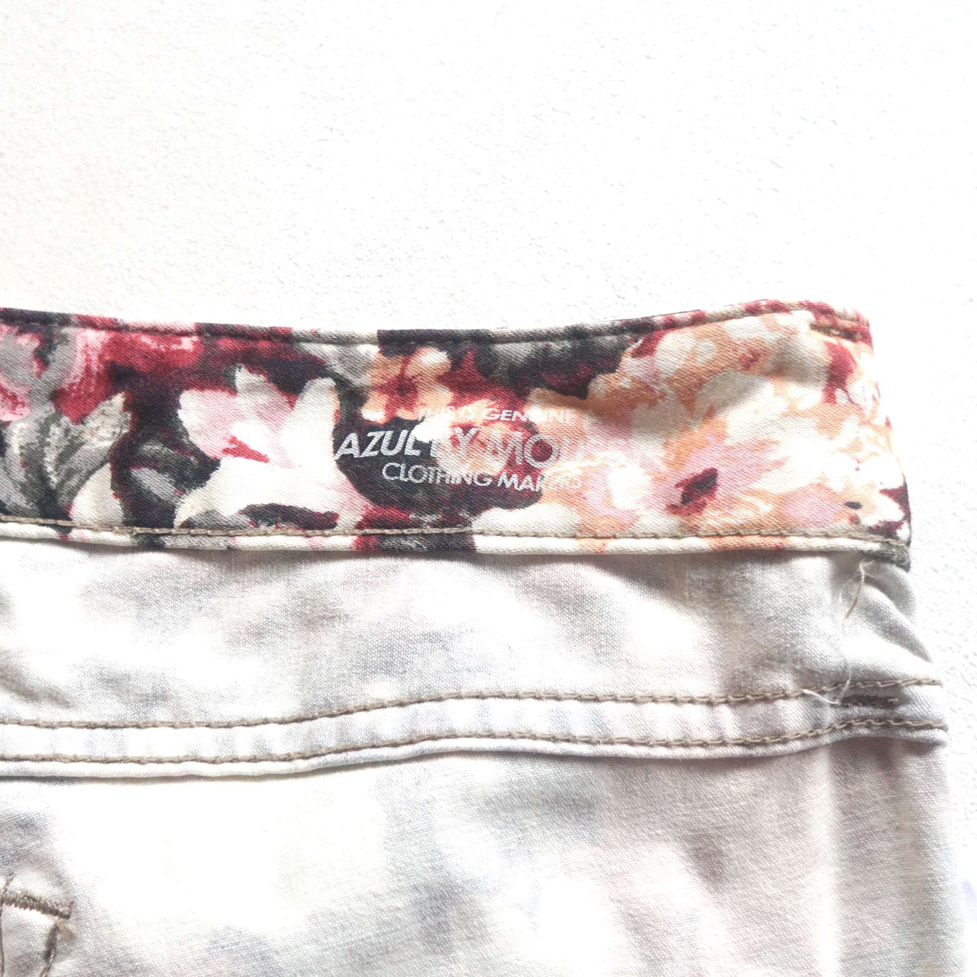 Japanese Brand AZUL BY MOUSSY Slim Fit Low Rise Full Floral Printed Pants Size 28" / US 6 / IT 42 - 9 Thumbnail