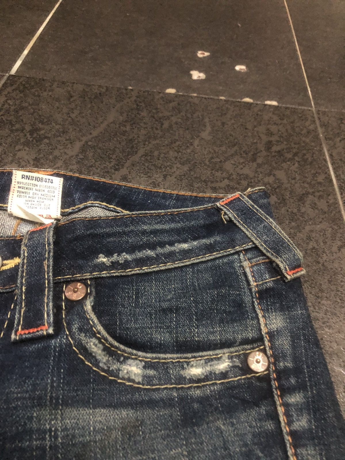 True Religion True Religion Skinny Cut Section 503 Distressed Denim Size 28" / US 6 / IT 42 - 9 Thumbnail