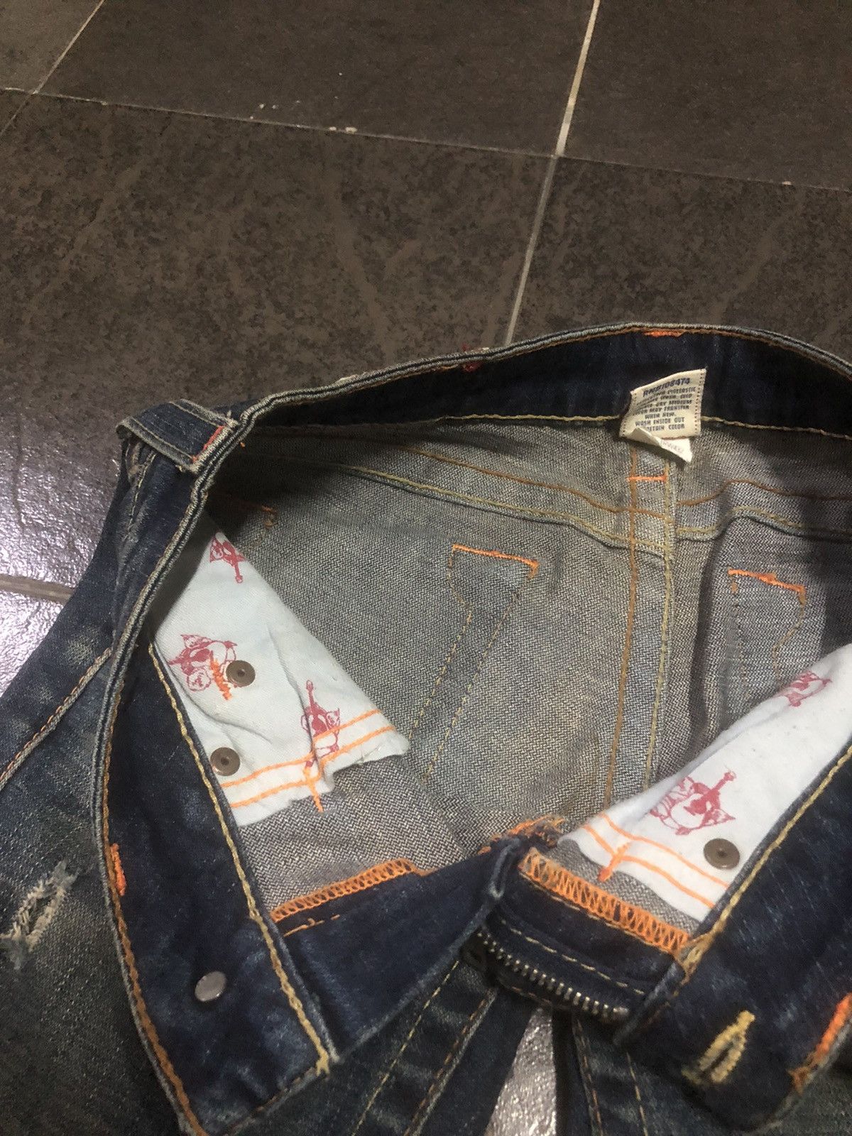 True Religion True Religion Skinny Cut Section 503 Distressed Denim Size 28" / US 6 / IT 42 - 21 Thumbnail