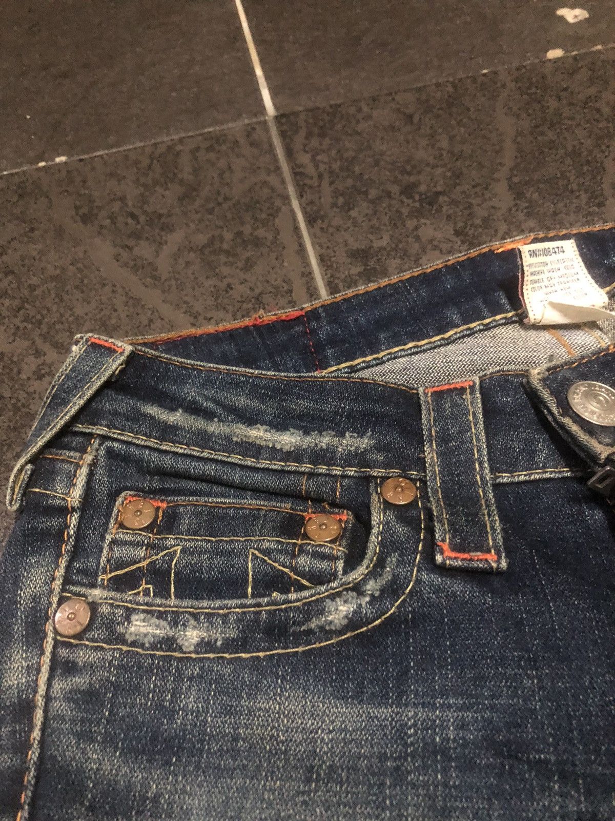 True Religion True Religion Skinny Cut Section 503 Distressed Denim Size 28" / US 6 / IT 42 - 8 Thumbnail