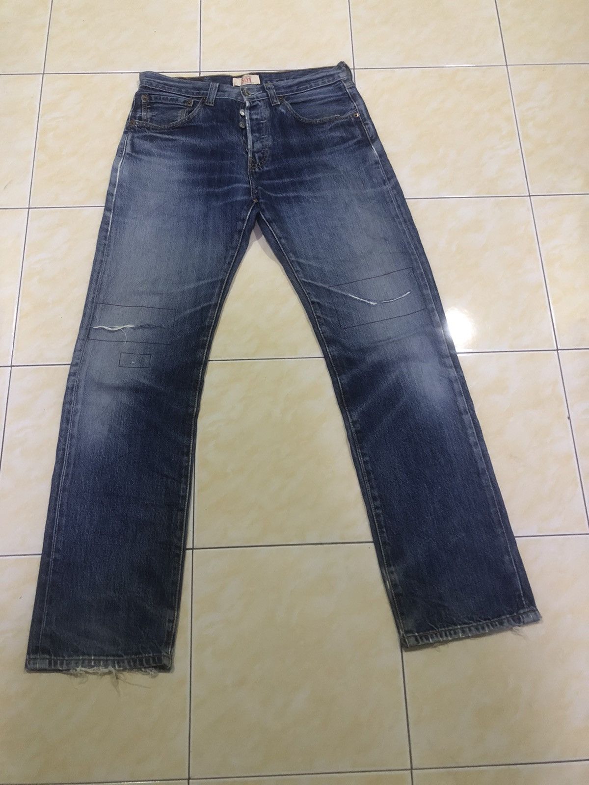 Levi's Levis 501 e Philippines Distressed Reworked Denim Size US 31 - 1 Thumbnail