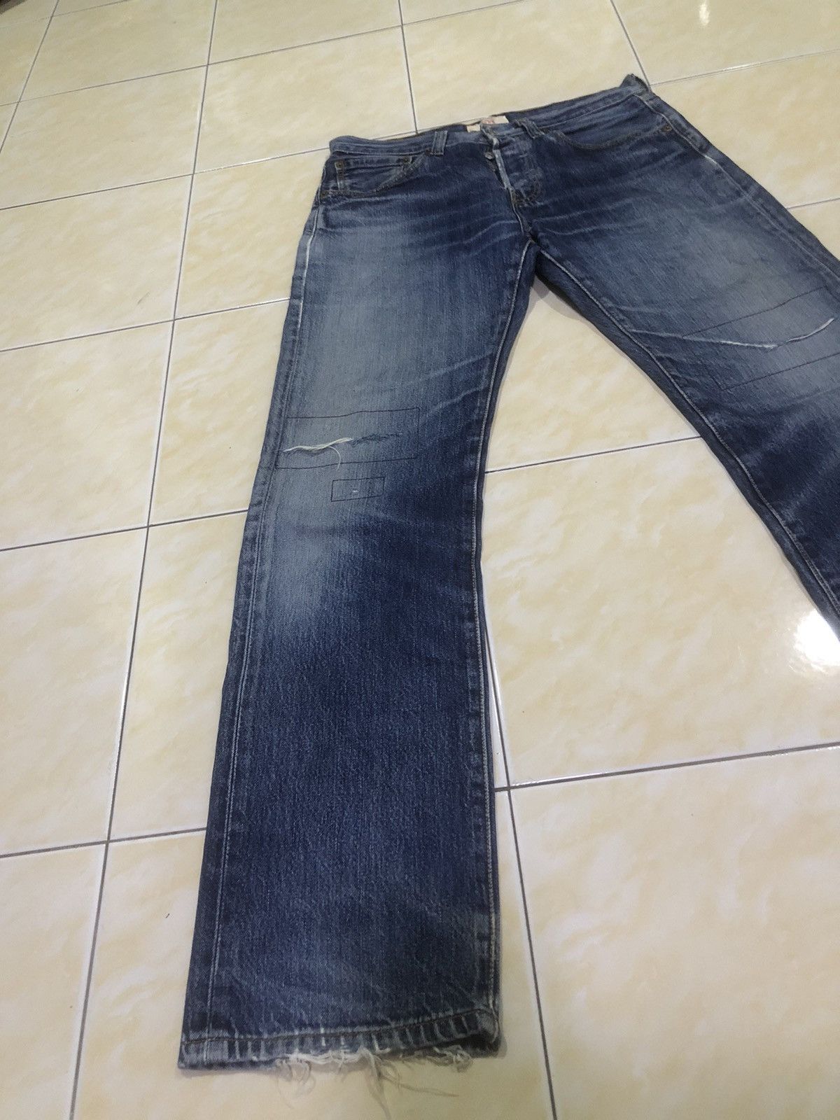 Levi's Levis 501 e Philippines Distressed Reworked Denim Size US 31 - 4 Thumbnail