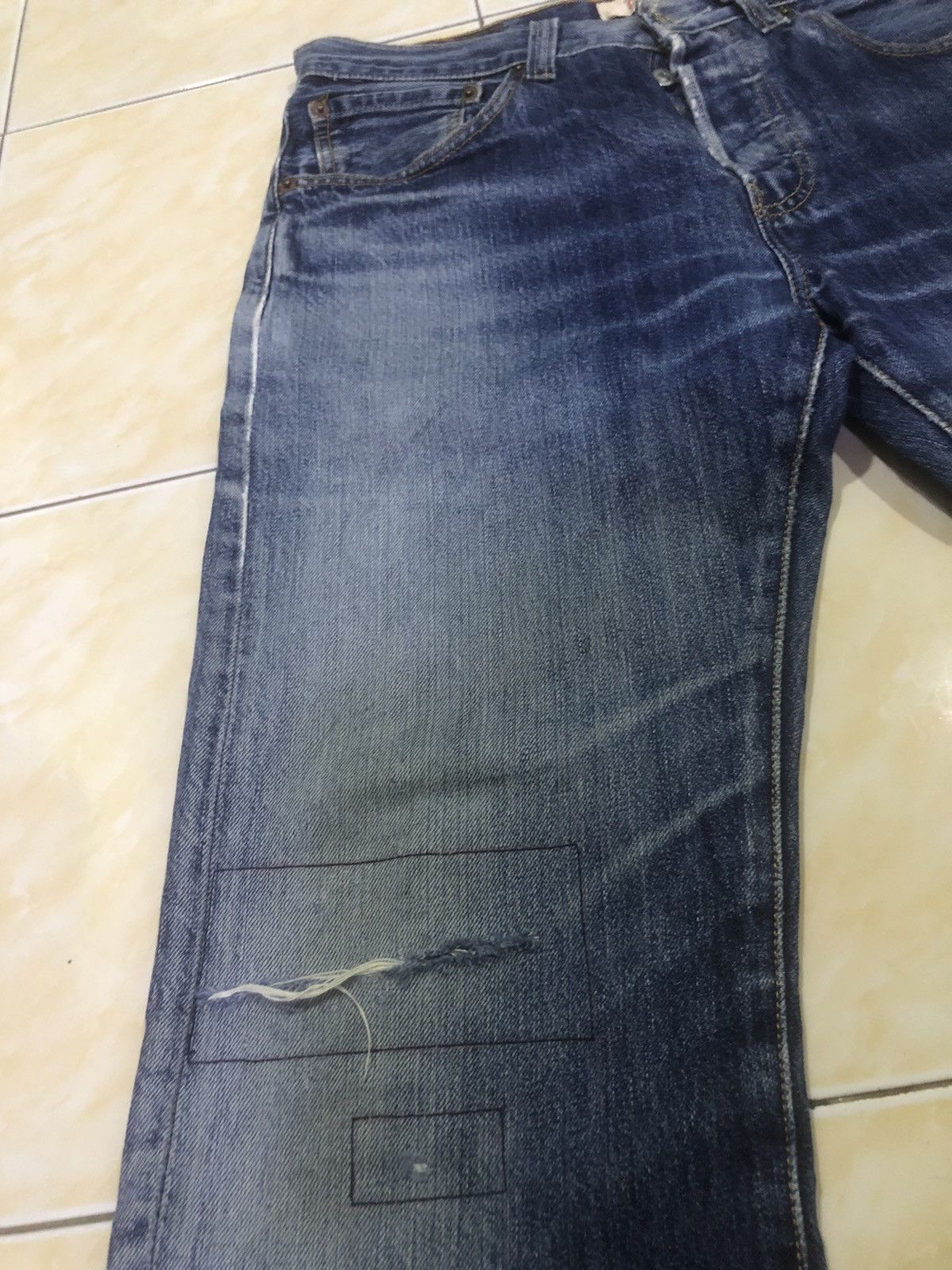 Levi's Levis 501 e Philippines Distressed Reworked Denim Size US 31 - 8 Thumbnail