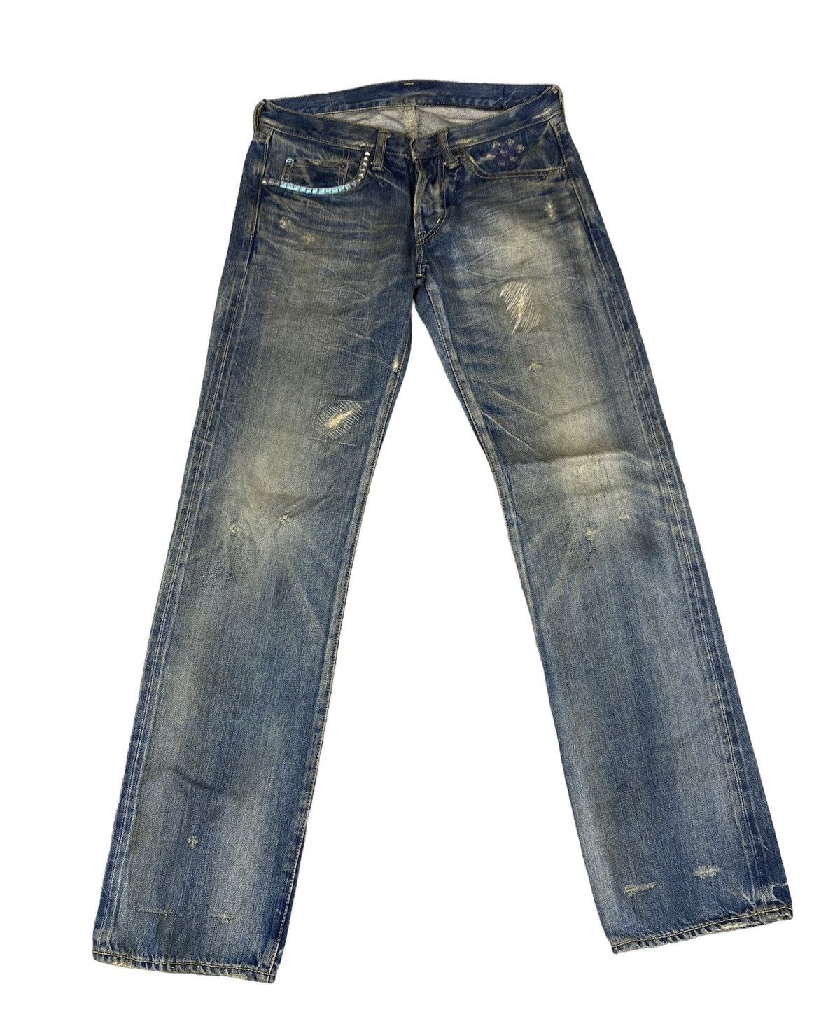 Hysteric Glamour Hysteric Glamour Distressed Stud Denim. S0252 Size US 31 - 1 Thumbnail