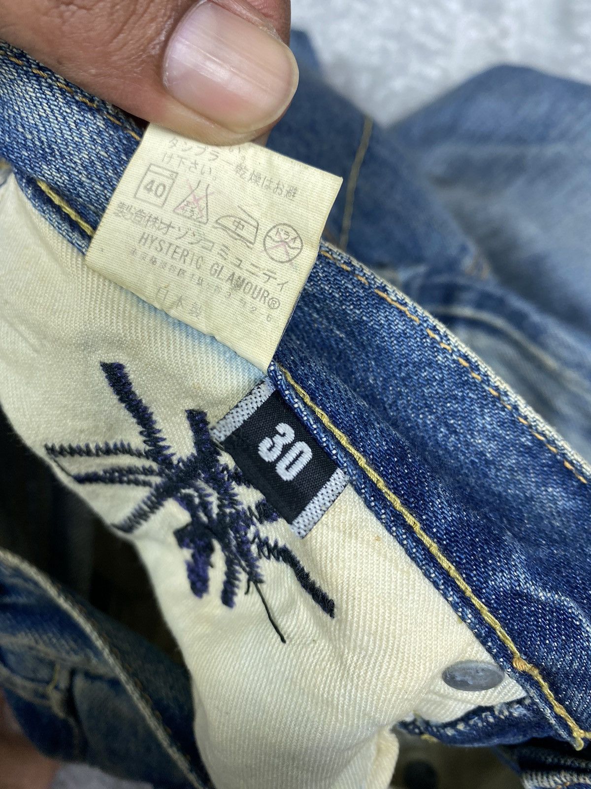Hysteric Glamour Hysteric Glamour Distressed Stud Denim. S0252 Size US 31 - 9 Thumbnail