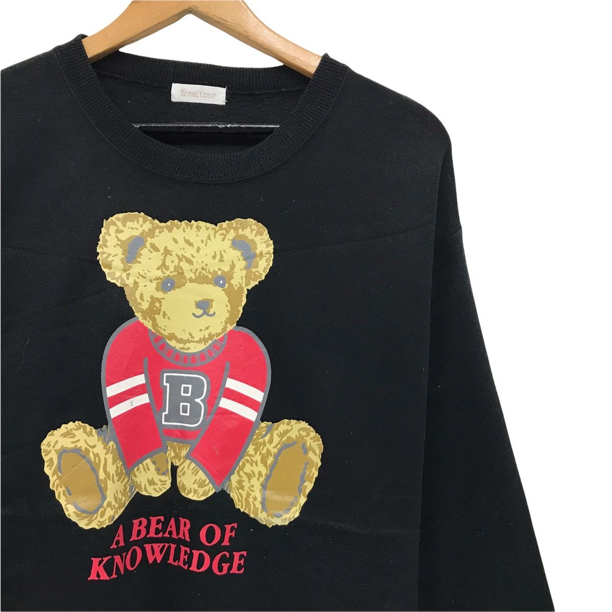 Japanese Brand × Vintage Vintage Bear Of Knowledge Big Print Sweatshirt Size M / US 6-8 / IT 42-44 - 4 Thumbnail