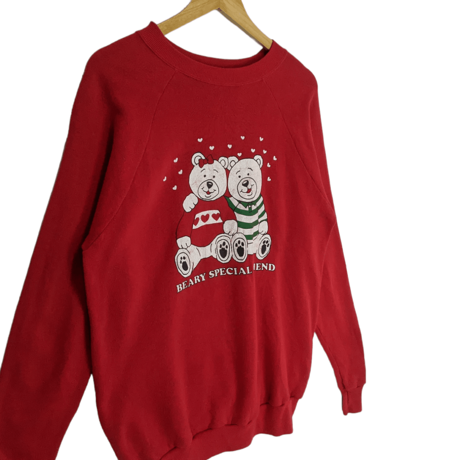 Vintage Vintage 90's BEARY SPECIAL FRIEND Teddy Bear Sweatshirt Size US XL / EU 56 / 4 - 3 Thumbnail