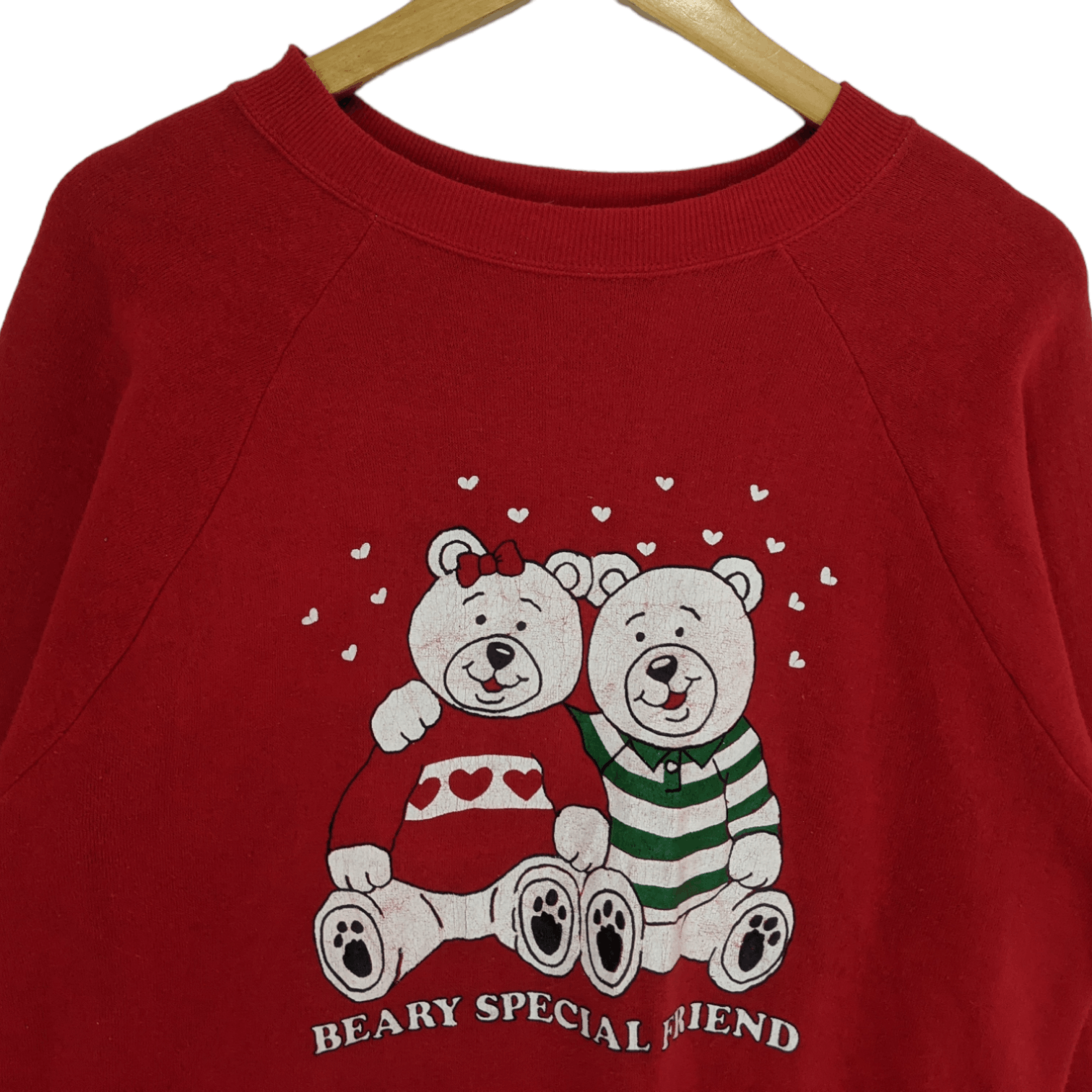 Vintage Vintage 90's BEARY SPECIAL FRIEND Teddy Bear Sweatshirt Size US XL / EU 56 / 4 - 4 Thumbnail