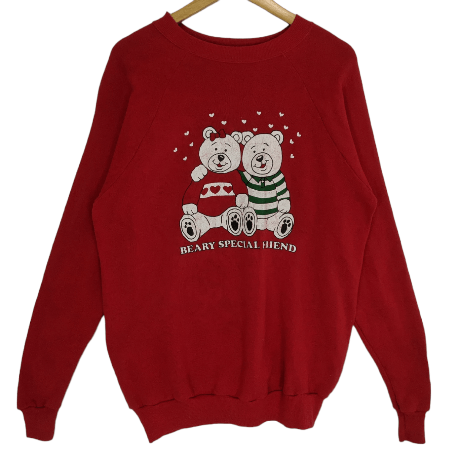 Vintage Vintage 90's BEARY SPECIAL FRIEND Teddy Bear Sweatshirt Size US XL / EU 56 / 4 - 2 Thumbnail