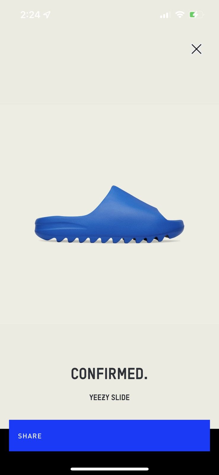 Adidas × Kanye West Yeezy slide azure adidas Size US 12 / EU 45 - 2 Thumbnail