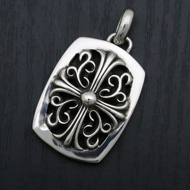 image of Chrome Hearts Keeper Pendant in Silver, Men's