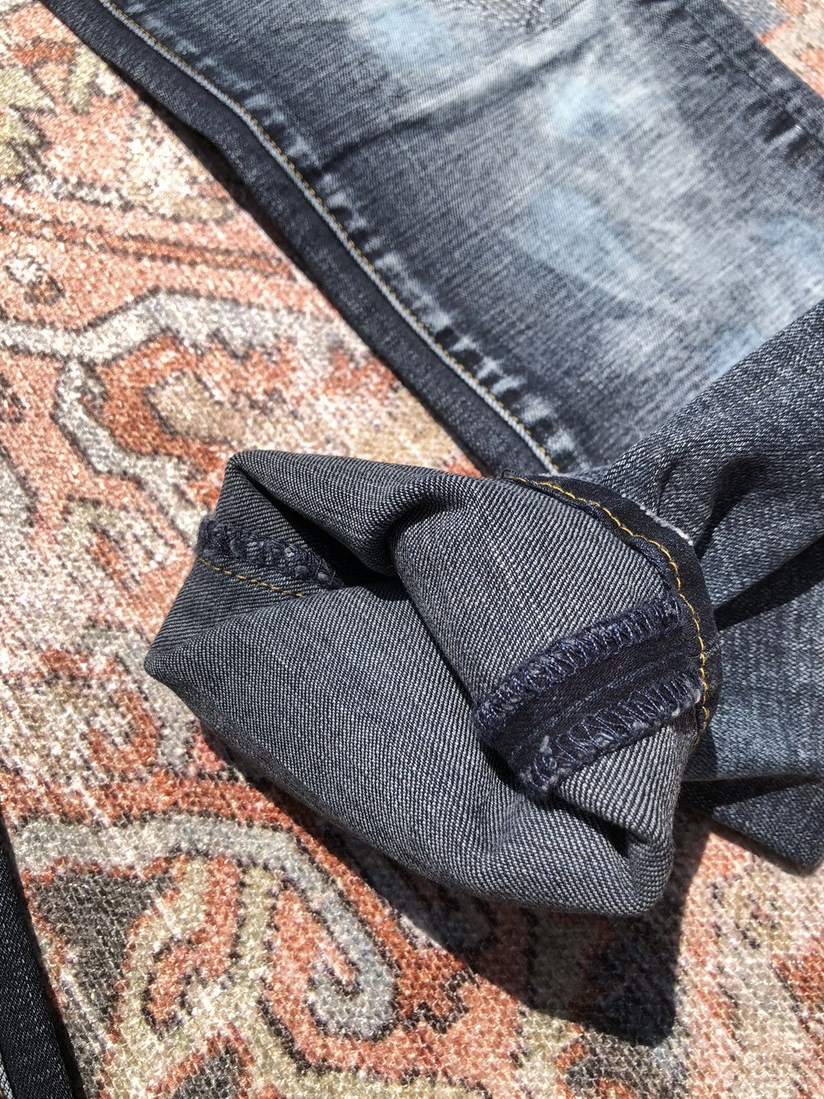 Kith Kith Distressed Japanese Repair Dark Denim Jeans Size US 30 / EU 46 - 12 Thumbnail