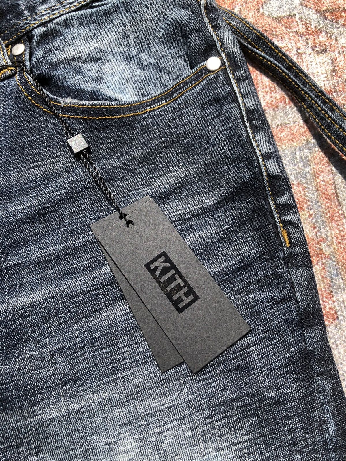 Kith Kith Distressed Japanese Repair Dark Denim Jeans Size US 30 / EU 46 - 6 Thumbnail