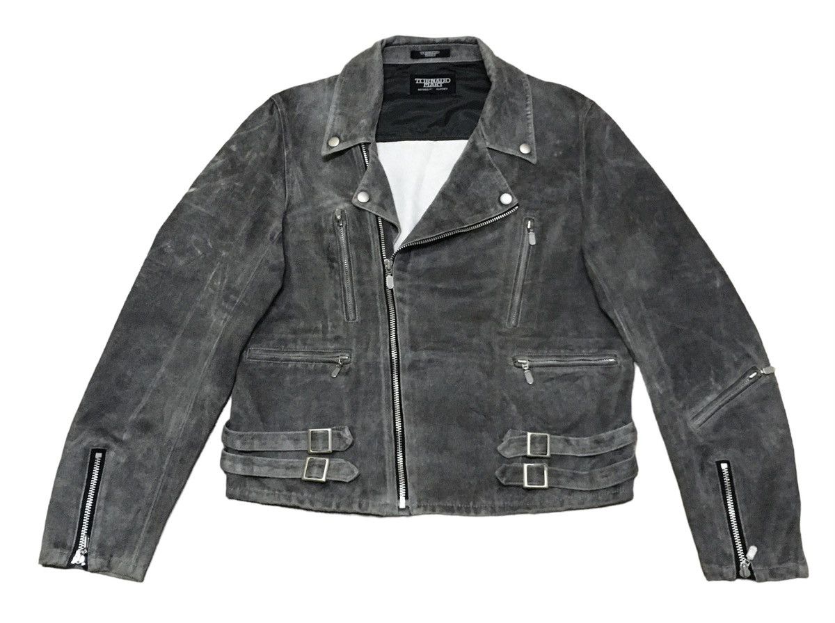 Tornado Mart Very Rare Vintage Tornado Mart Suede Leather Jacket 1990s Size US M / EU 48-50 / 2 - 2 Thumbnail