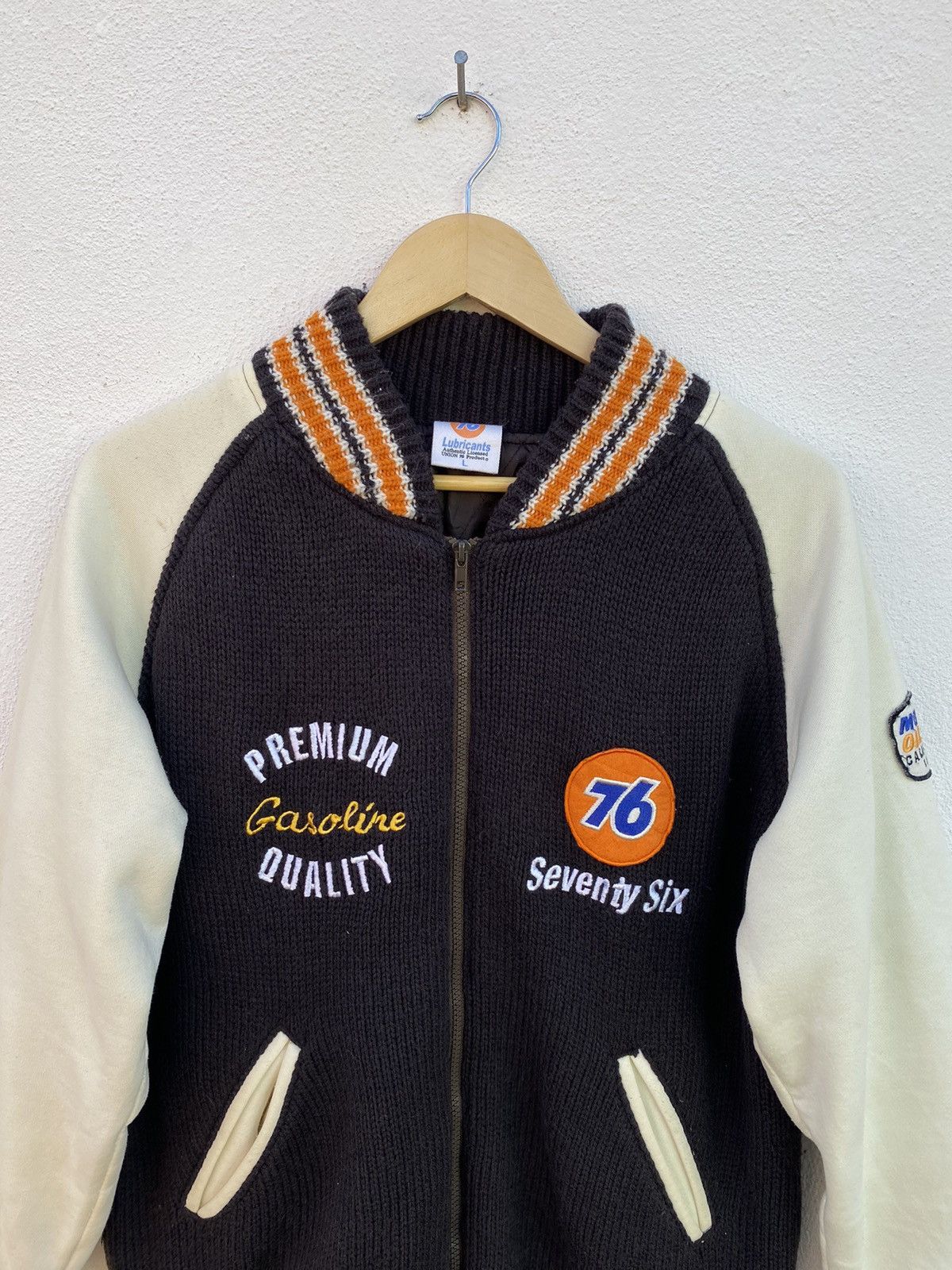 Vintage Vintage 76 Lubricant motor oil varsity jacket Size US L / EU 52-54 / 3 - 2 Thumbnail