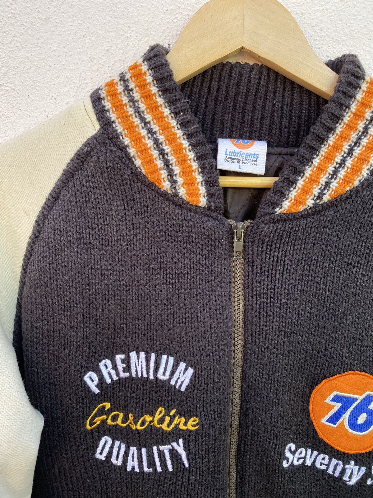 ジャケット・アウター Varsity jacket 76 lubricants Vintage 76 Lubricant motor oil varsity jacket