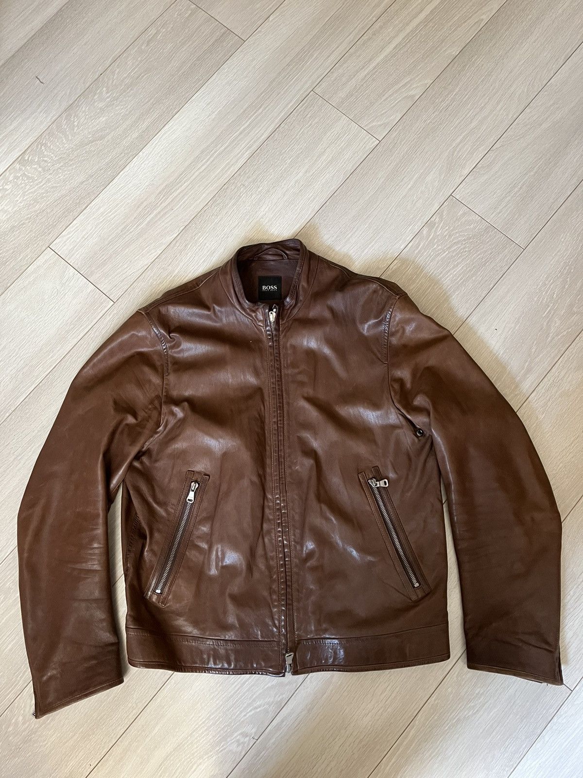 Hugo Boss HUGO BOSS LEATHER JACKET Size US M / EU 48-50 / 2 - 1 Thumbnail
