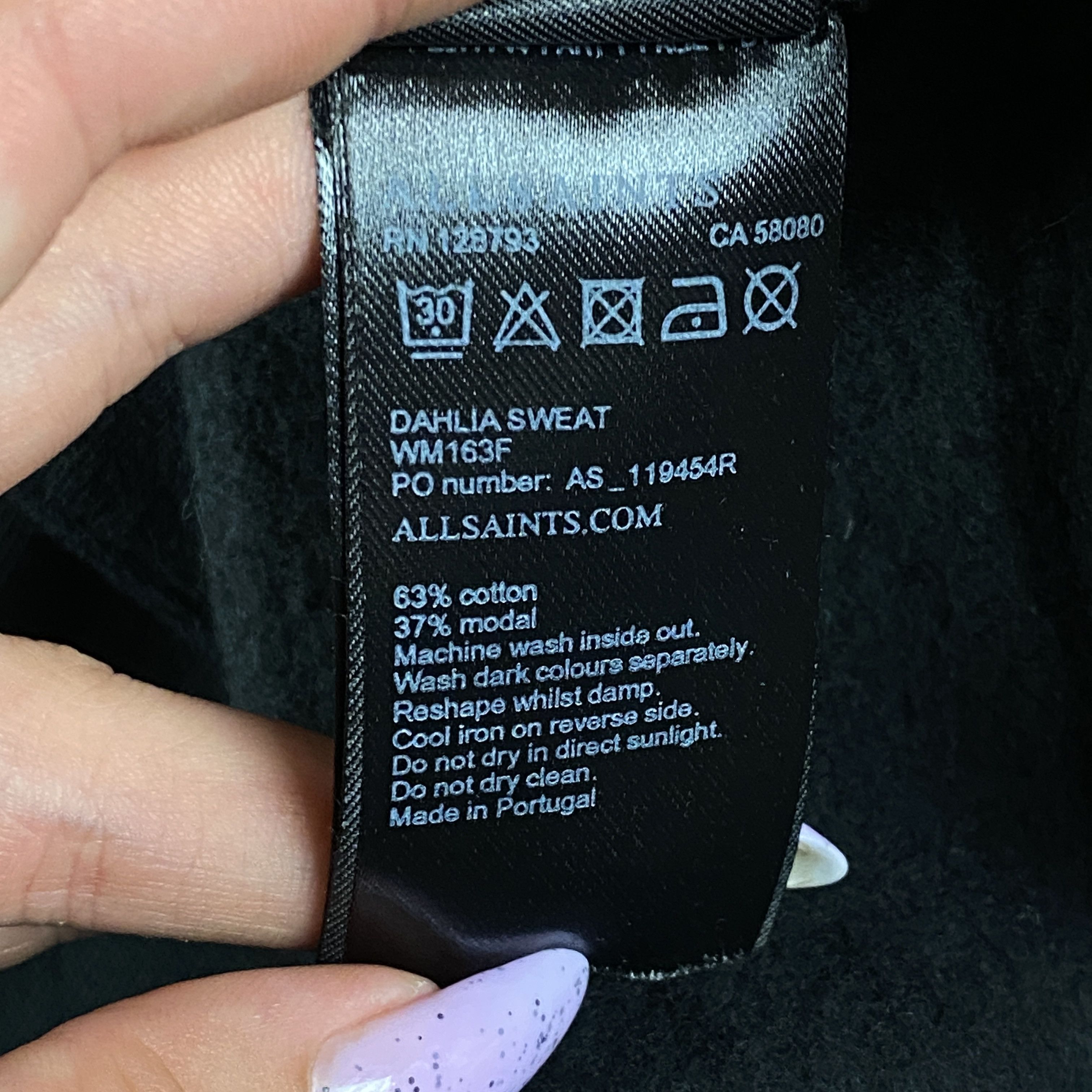 Allsaints Womens Jacket Dahlia Sweat Allsaints Size M Size M / US 6-8 / IT 42-44 - 6 Thumbnail