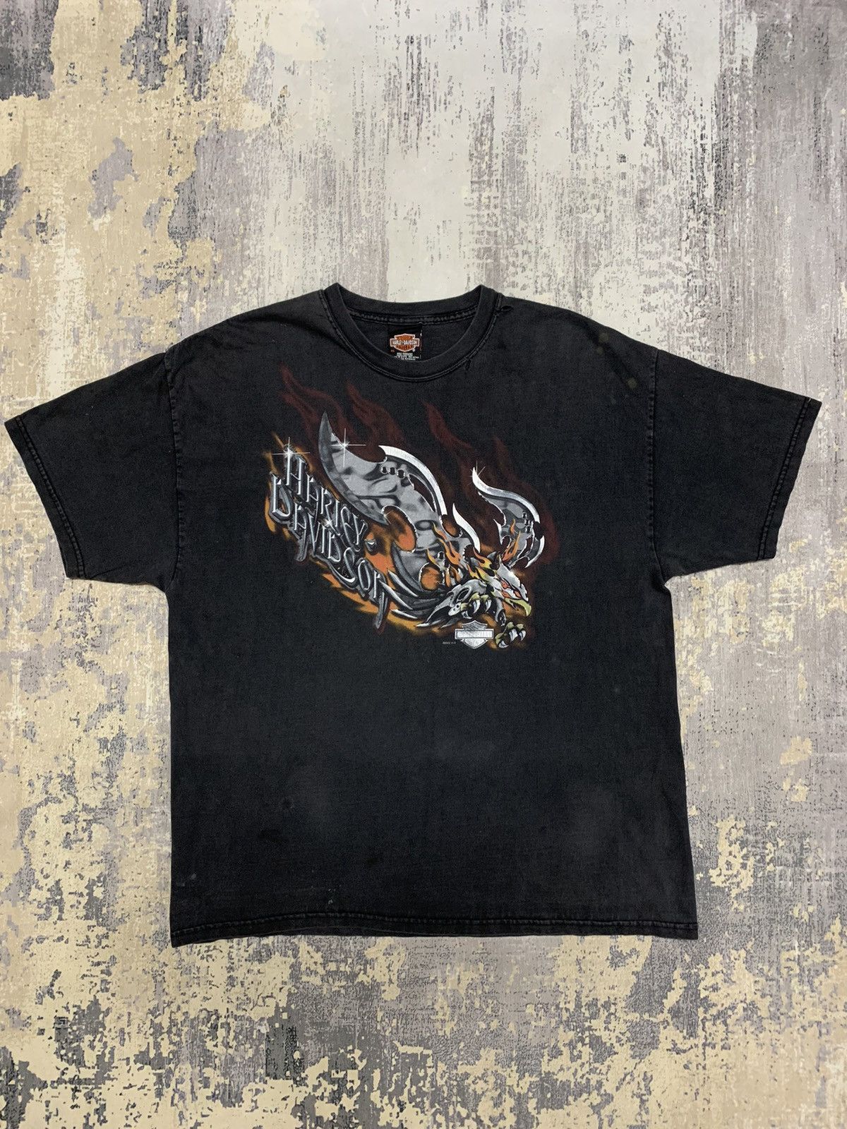 Harley Davidson Vintage Distressed Harley Davidson Tee Las Vegas Size US XL / EU 56 / 4 - 1 Thumbnail