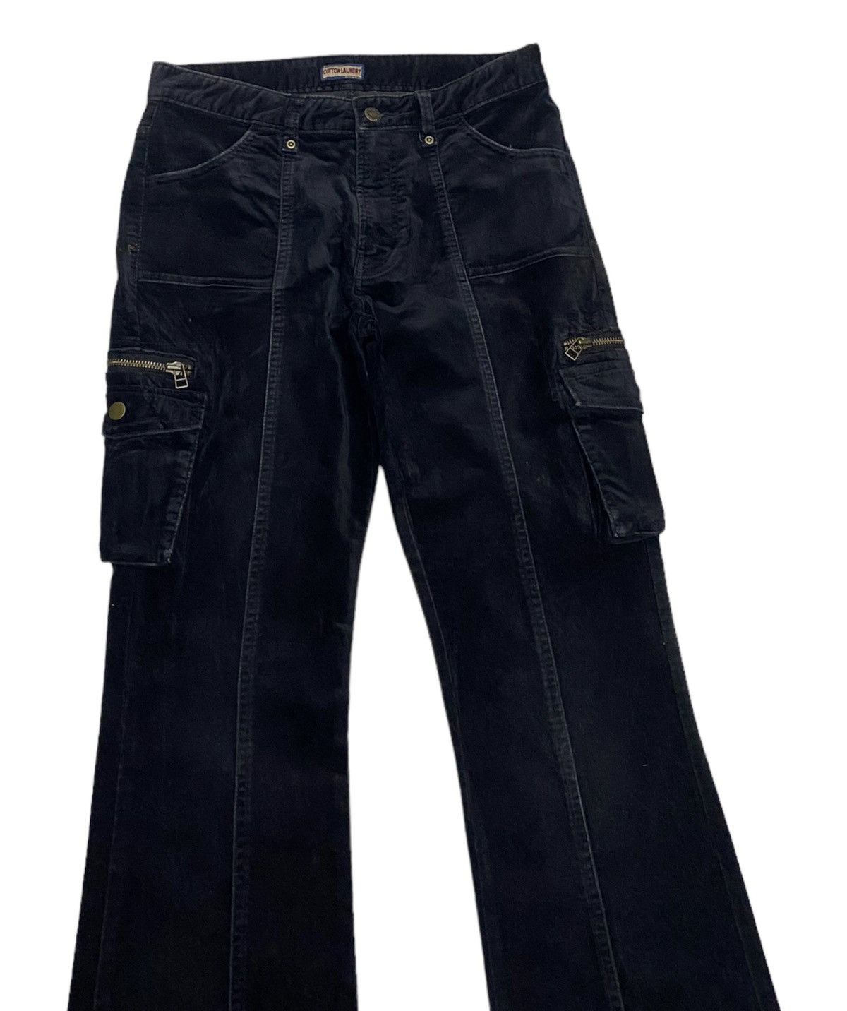 Hysteric Glamour JAPANESE AVANT GARDE STYLE VELVET FLARE CARGO PANTS Size US 29 - 6 Thumbnail
