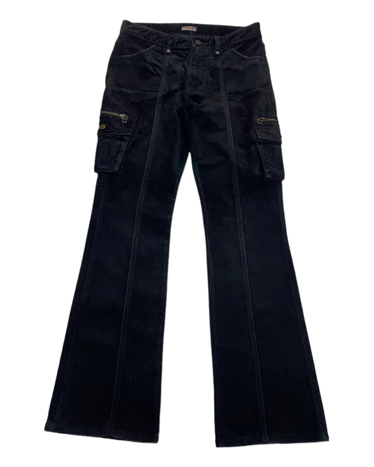Hysteric Glamour JAPANESE AVANT GARDE STYLE VELVET FLARE CARGO PANTS Size US 29 - 1 Thumbnail