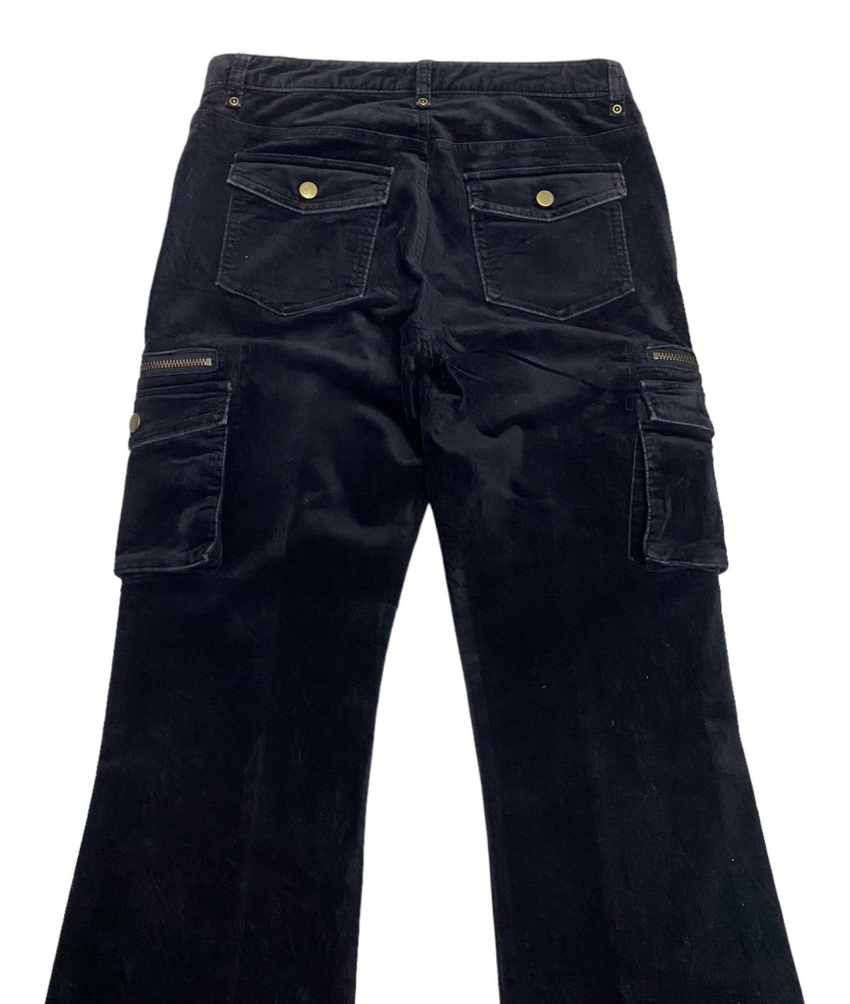 Hysteric Glamour JAPANESE AVANT GARDE STYLE VELVET FLARE CARGO PANTS Size US 29 - 5 Thumbnail