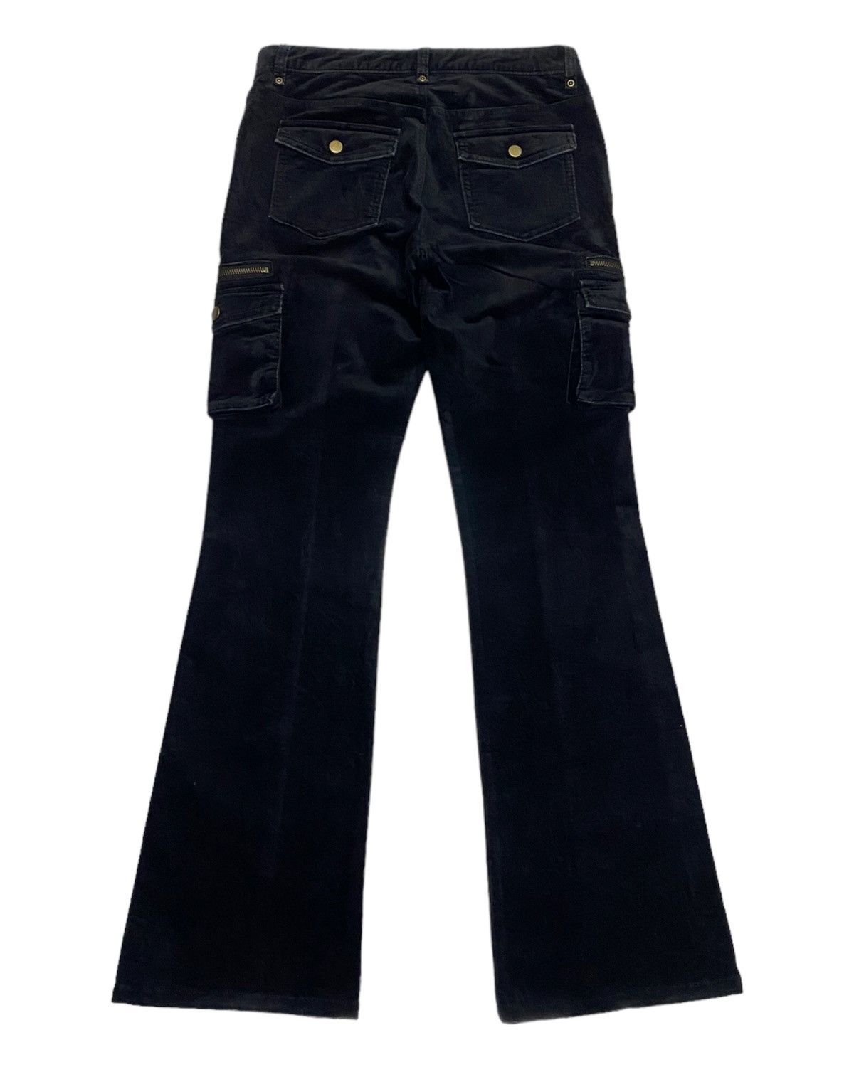 Hysteric Glamour JAPANESE AVANT GARDE STYLE VELVET FLARE CARGO PANTS Size US 29 - 2 Thumbnail