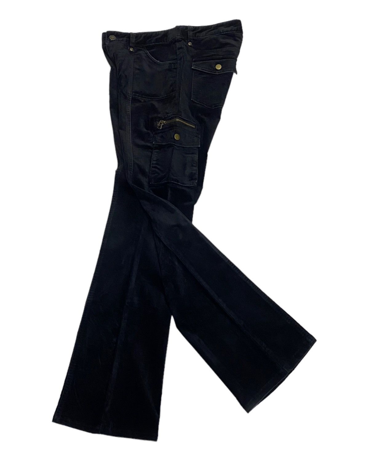 Hysteric Glamour JAPANESE AVANT GARDE STYLE VELVET FLARE CARGO PANTS Size US 29 - 3 Thumbnail