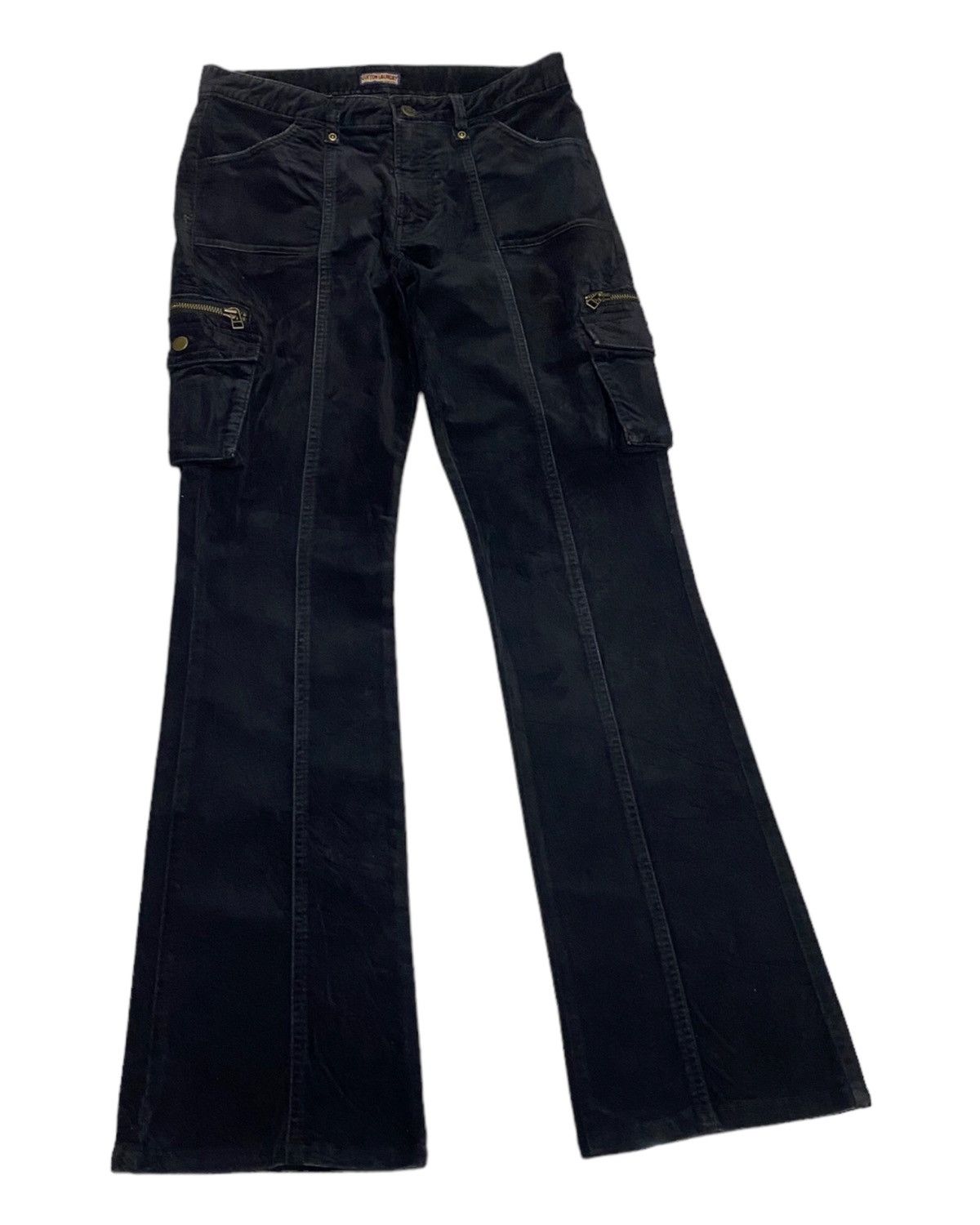 Hysteric Glamour JAPANESE AVANT GARDE STYLE VELVET FLARE CARGO PANTS Size US 29 - 8 Thumbnail