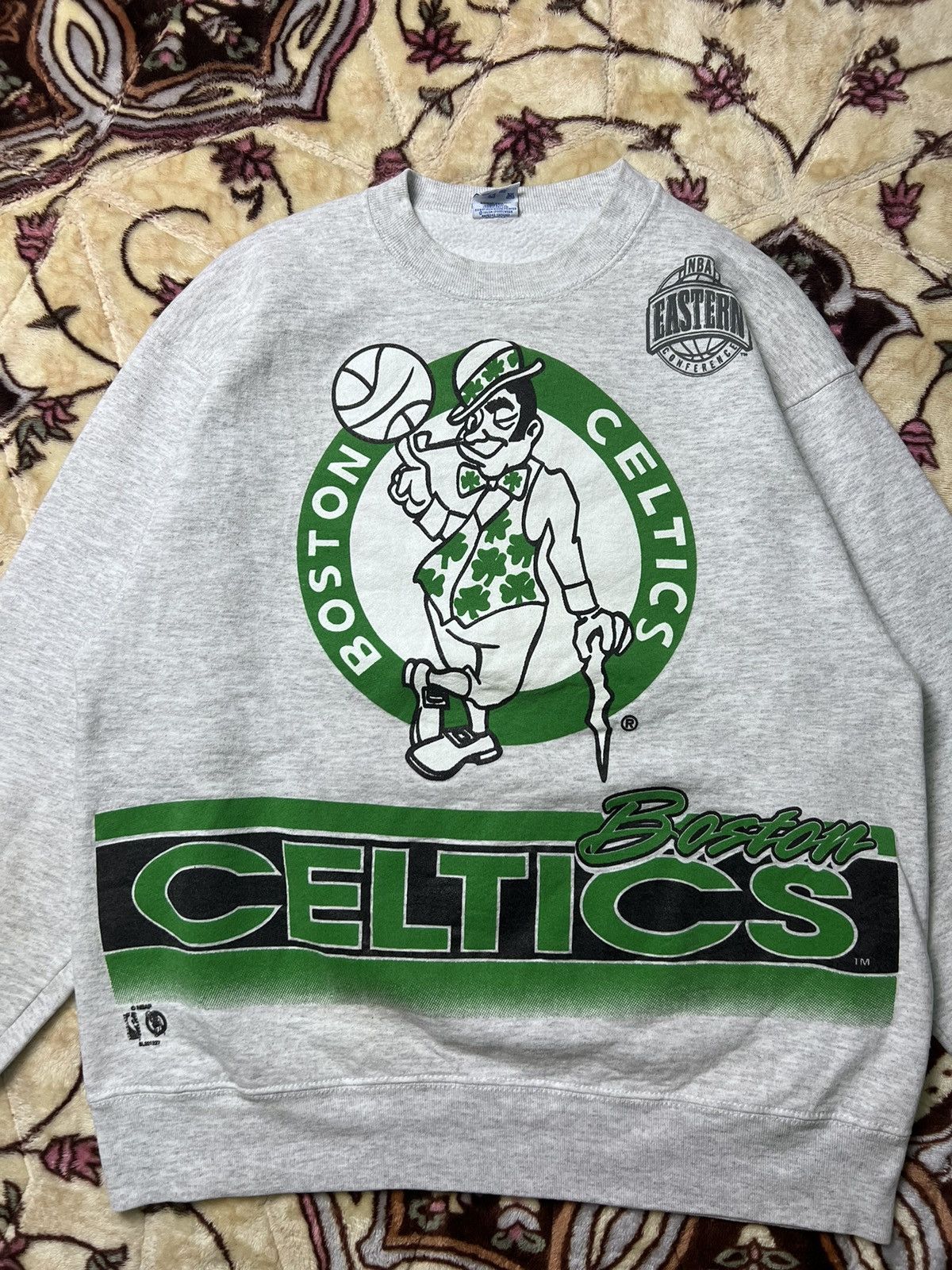 NBA × Vintage RARE !! VINTAGE SWEATSHIRT BOSTON CELTICS WITH BIG PRINT Size US L / EU 52-54 / 3 - 3 Thumbnail