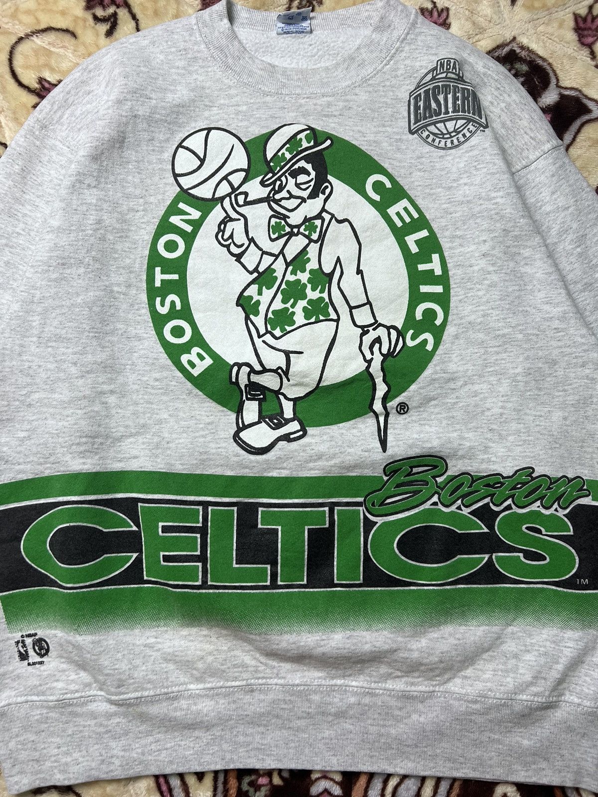 NBA × Vintage RARE !! VINTAGE SWEATSHIRT BOSTON CELTICS WITH BIG PRINT Size US L / EU 52-54 / 3 - 5 Thumbnail