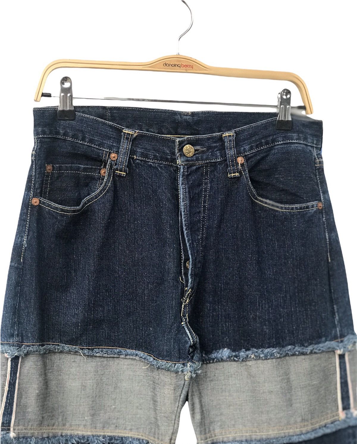 Japanese Brand Smith’s Denim Patchwork Selvedge Jeans Size US 30 / EU 46 - 2 Thumbnail